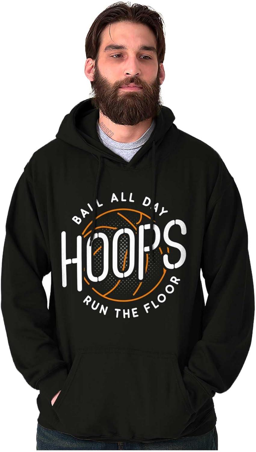 imageBrisco Brands Basketball Hoops Jock Ball All Day Hoodie Hooded Sweatshirt MenBlack