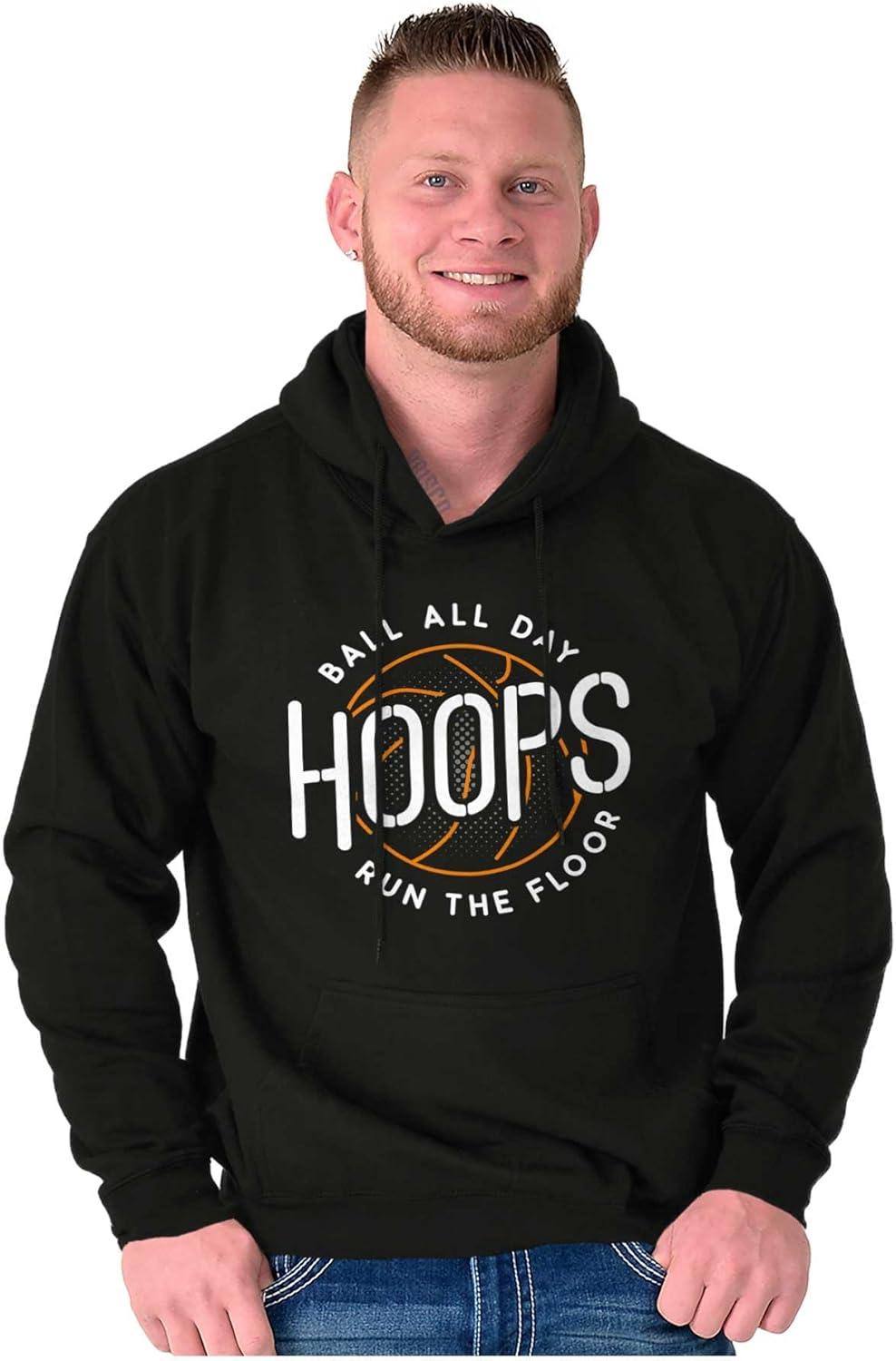 imageBrisco Brands Basketball Hoops Jock Ball All Day Hoodie Hooded Sweatshirt MenBlack