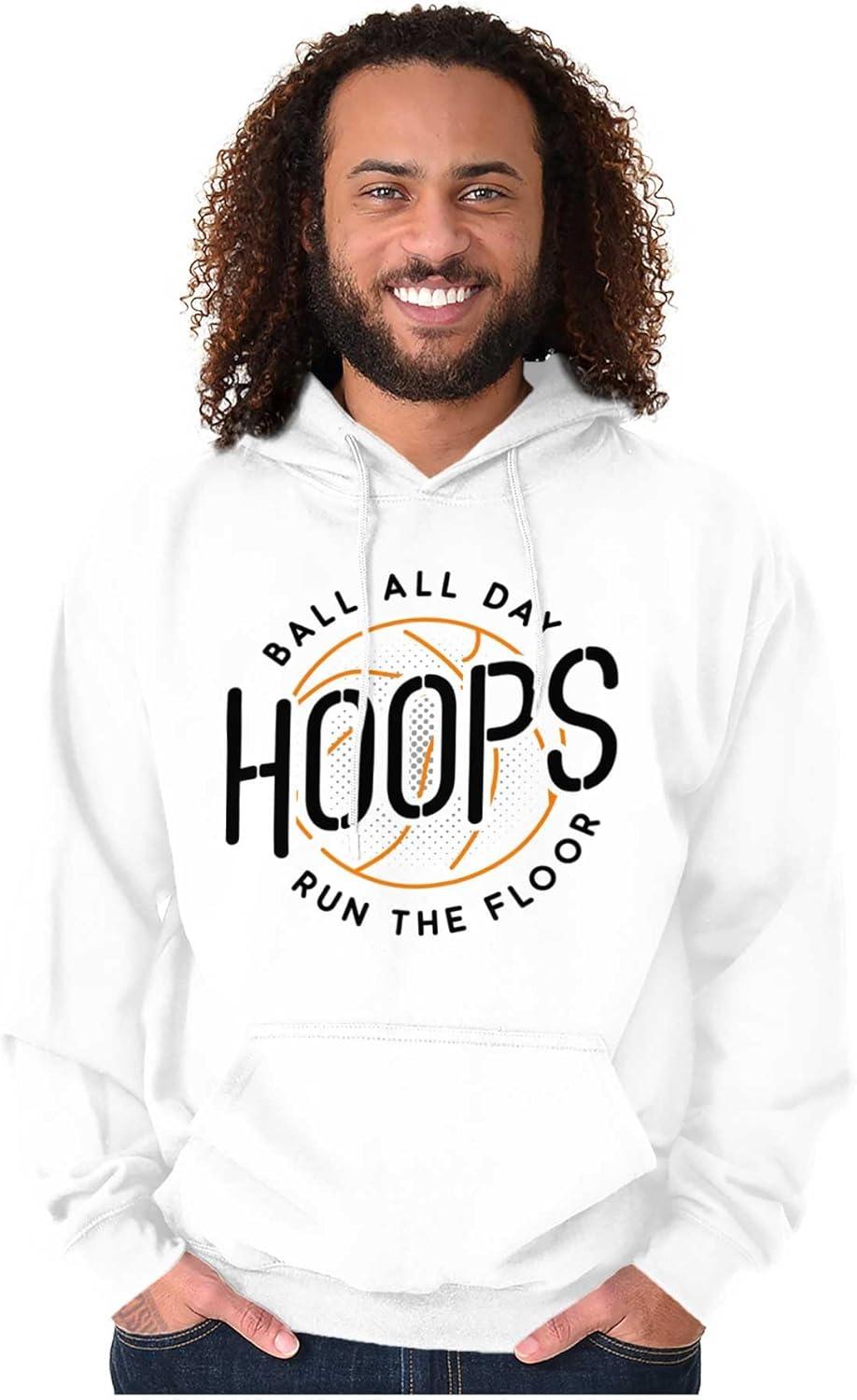 imageBrisco Brands Basketball Hoops Jock Ball All Day Hoodie Hooded Sweatshirt MenWhite