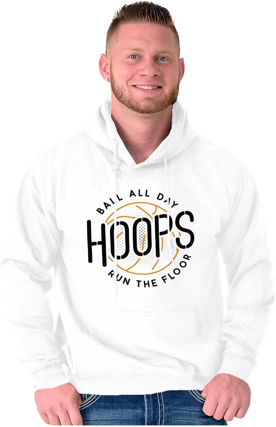 imageBrisco Brands Basketball Hoops Jock Ball All Day Hoodie Hooded Sweatshirt MenWhite