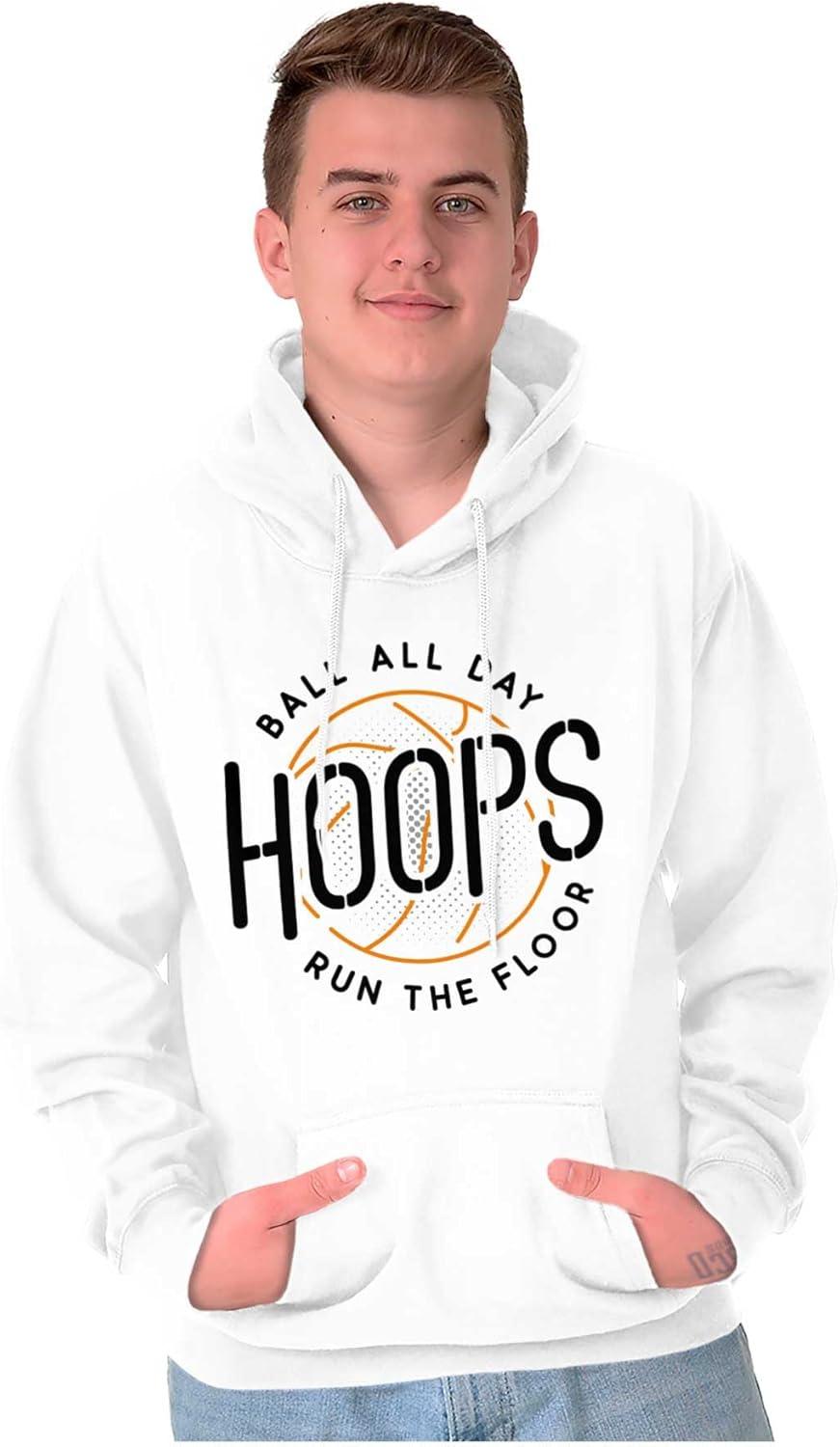 imageBrisco Brands Basketball Hoops Jock Ball All Day Hoodie Hooded Sweatshirt MenWhite