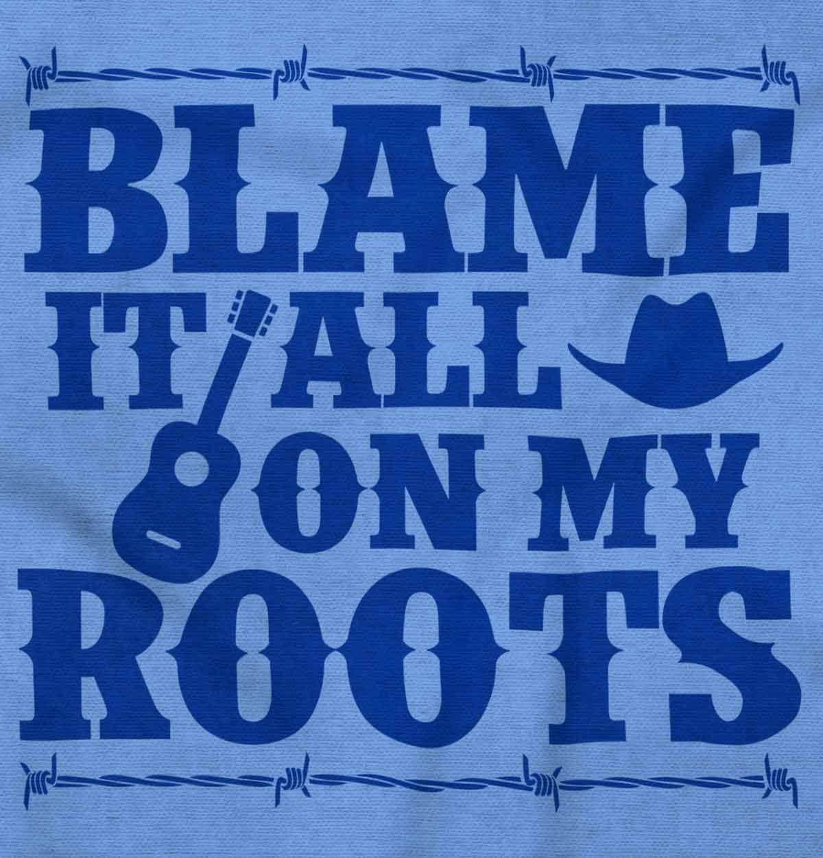 imageBrisco Brands Blame It On My Roots Country Music Hoodie Sweatshirt Women MenCarolina Blue