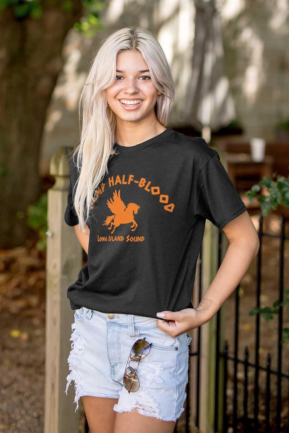 imageBrisco Brands Camp Half Blood Greek Mythology Graphic T Shirt Men or WomenBlack