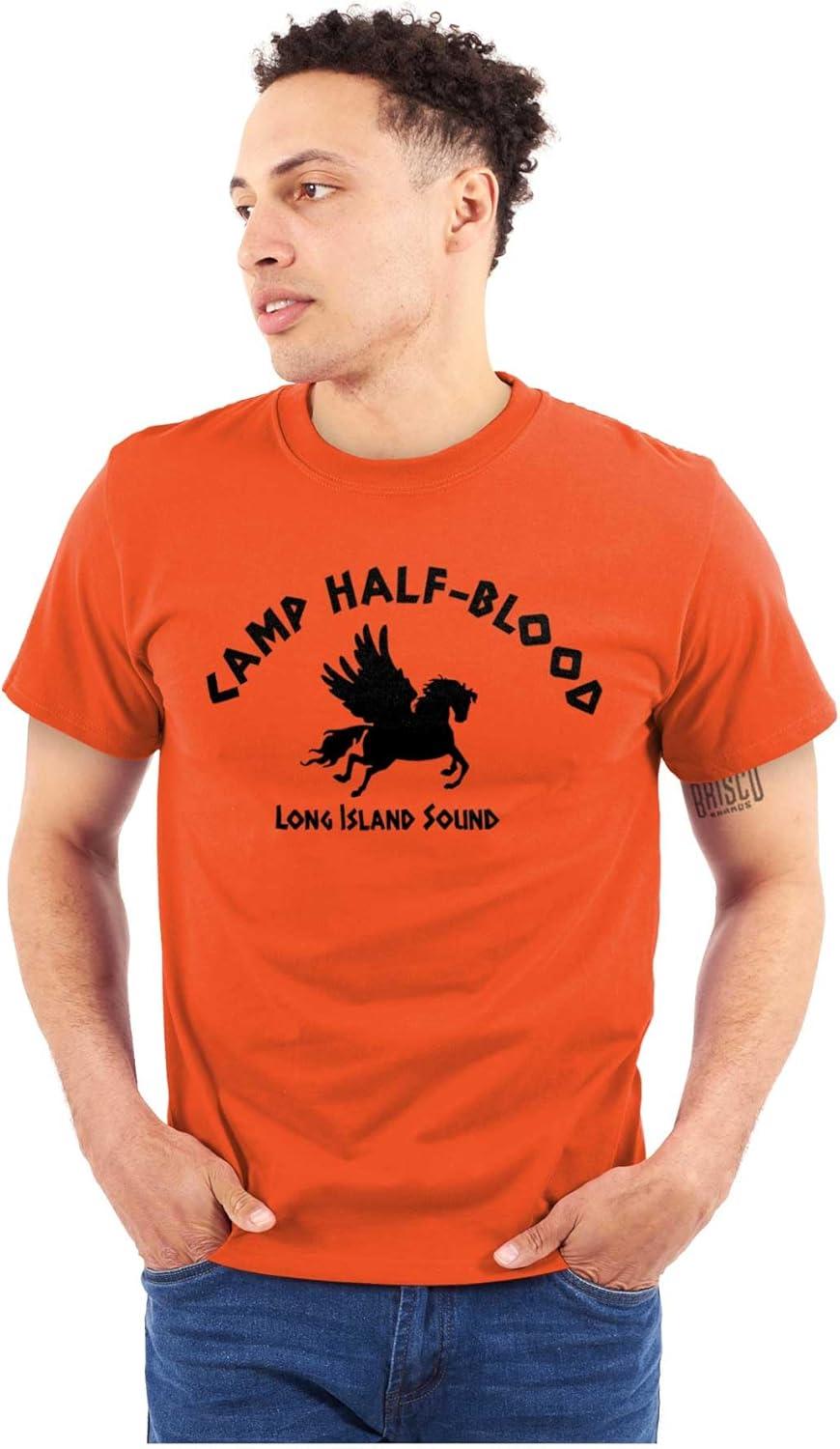 imageBrisco Brands Camp Half Blood Greek Mythology Graphic T Shirt Men or WomenOrange