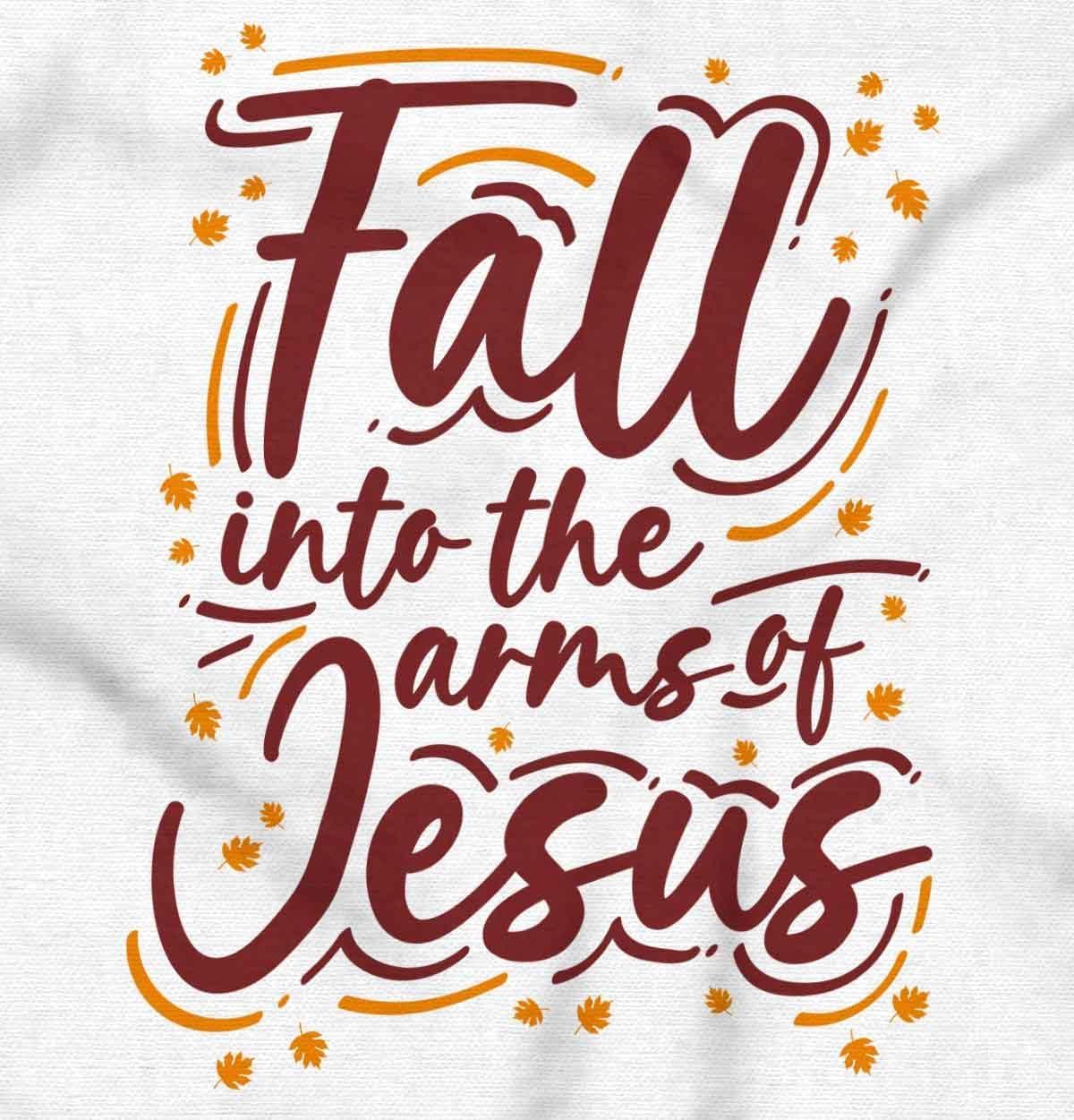 imageBrisco Brands Christian Fall Into The Arms of Jesus Youth T Shirt Tee GirlsWhite