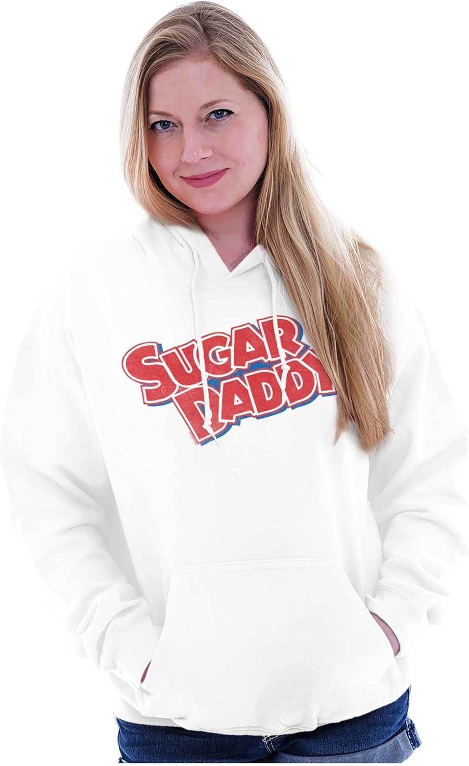 imageBrisco Brands Classic Candies Sugar Daddy Cool Logo Hoodie Sweatshirt Women MenWhite
