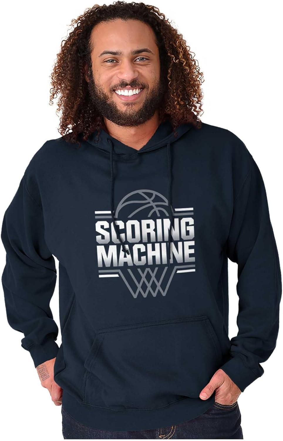 imageBrisco Brands Cool Basketball Scoring Machine Hoodie Hooded Sweatshirt MenNavy