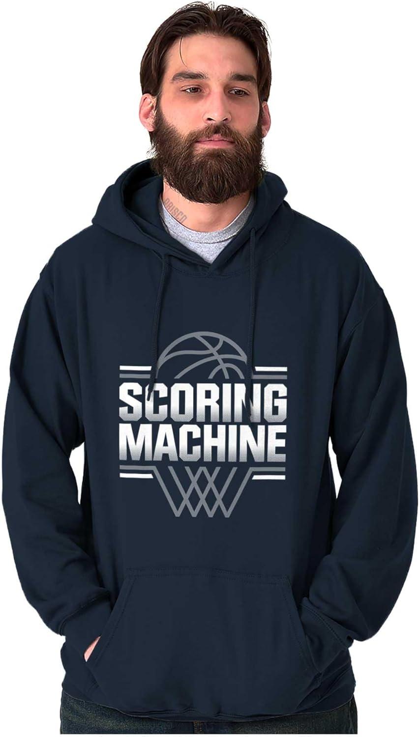 imageBrisco Brands Cool Basketball Scoring Machine Hoodie Hooded Sweatshirt MenNavy