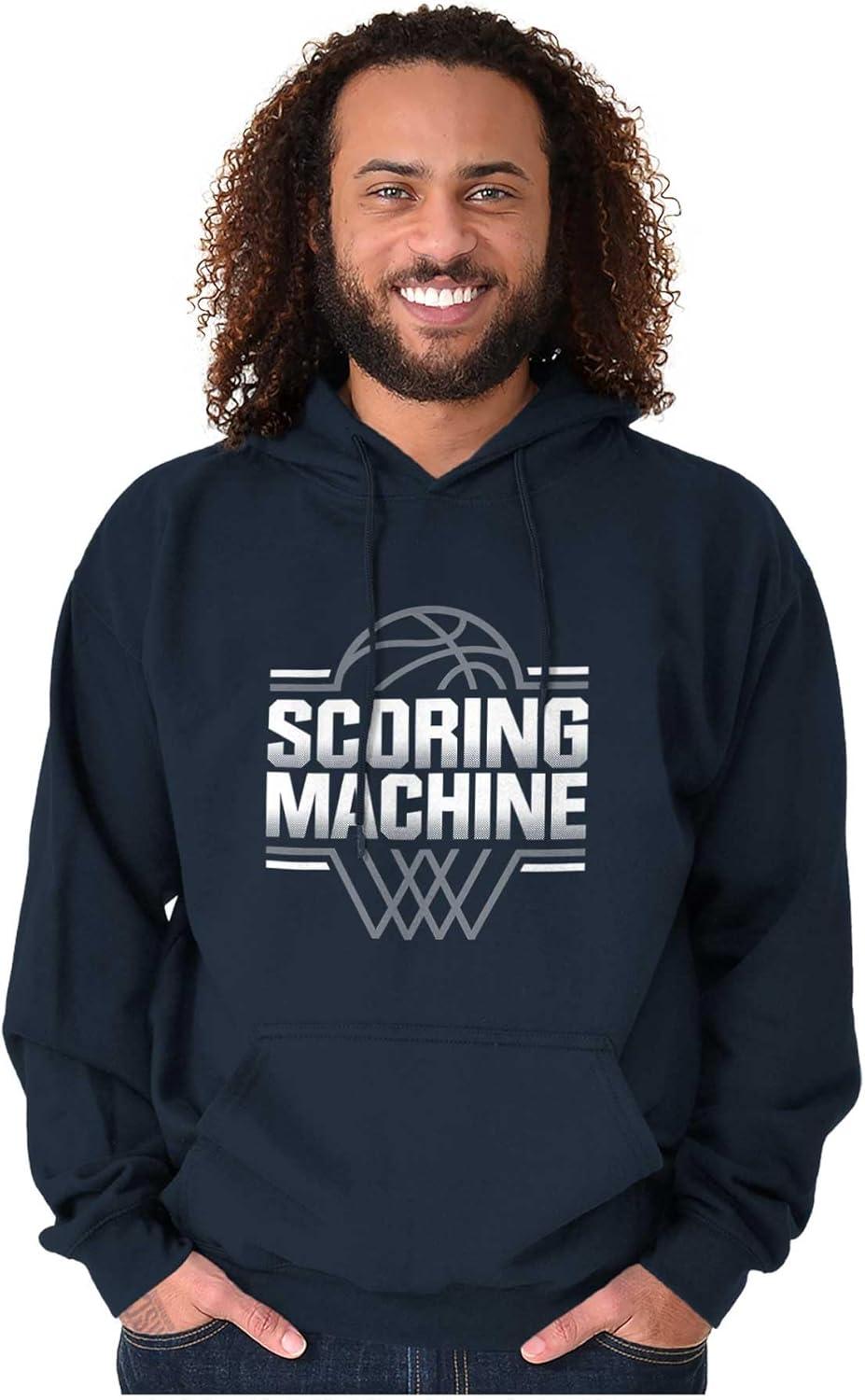 imageBrisco Brands Cool Basketball Scoring Machine Hoodie Hooded Sweatshirt MenNavy