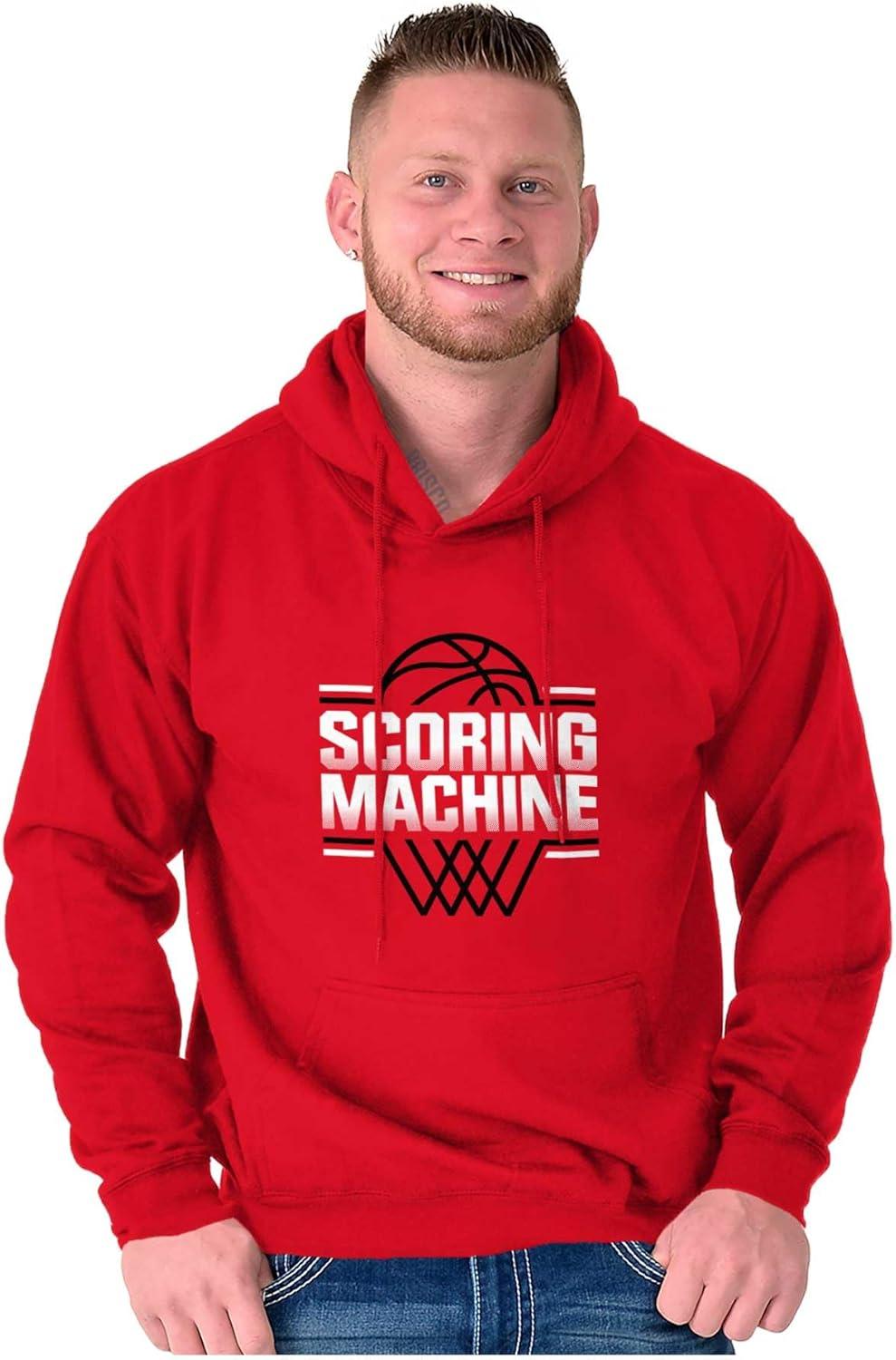 imageBrisco Brands Cool Basketball Scoring Machine Hoodie Hooded Sweatshirt MenRed