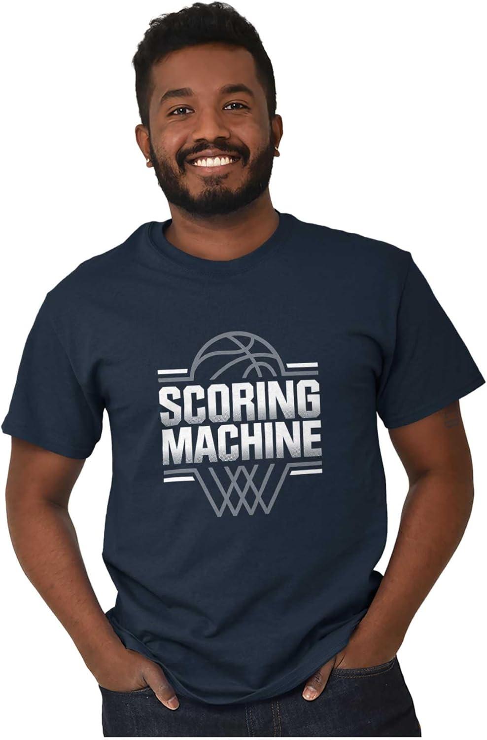 imageBrisco Brands Cool Basketball Scoring Machine Mens Graphic T Shirt TeesNavy