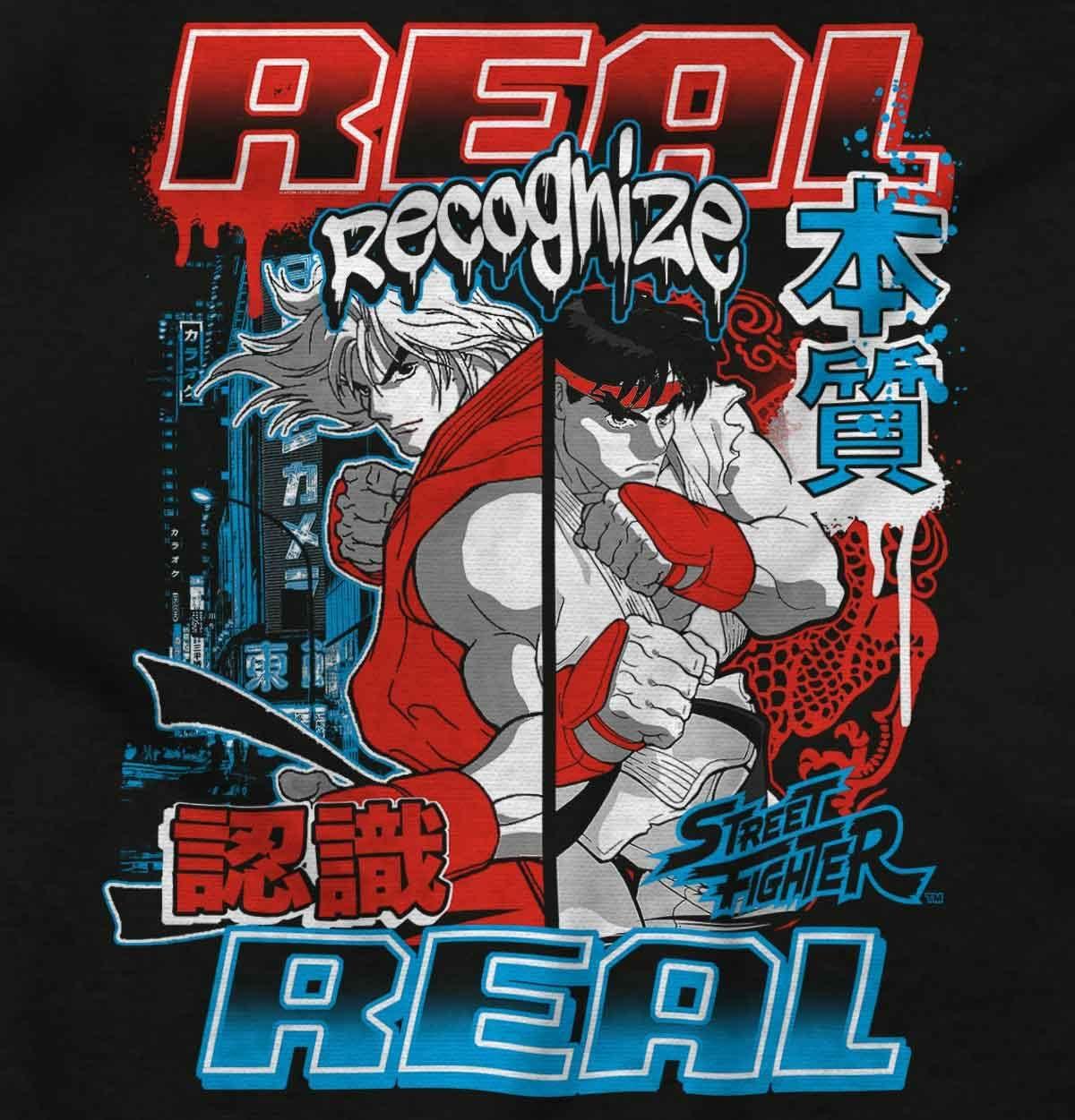 imageBrisco Brands Cool Kanji Street Fighter Retro Ryu Hoodie Sweatshirt Women MenBlack