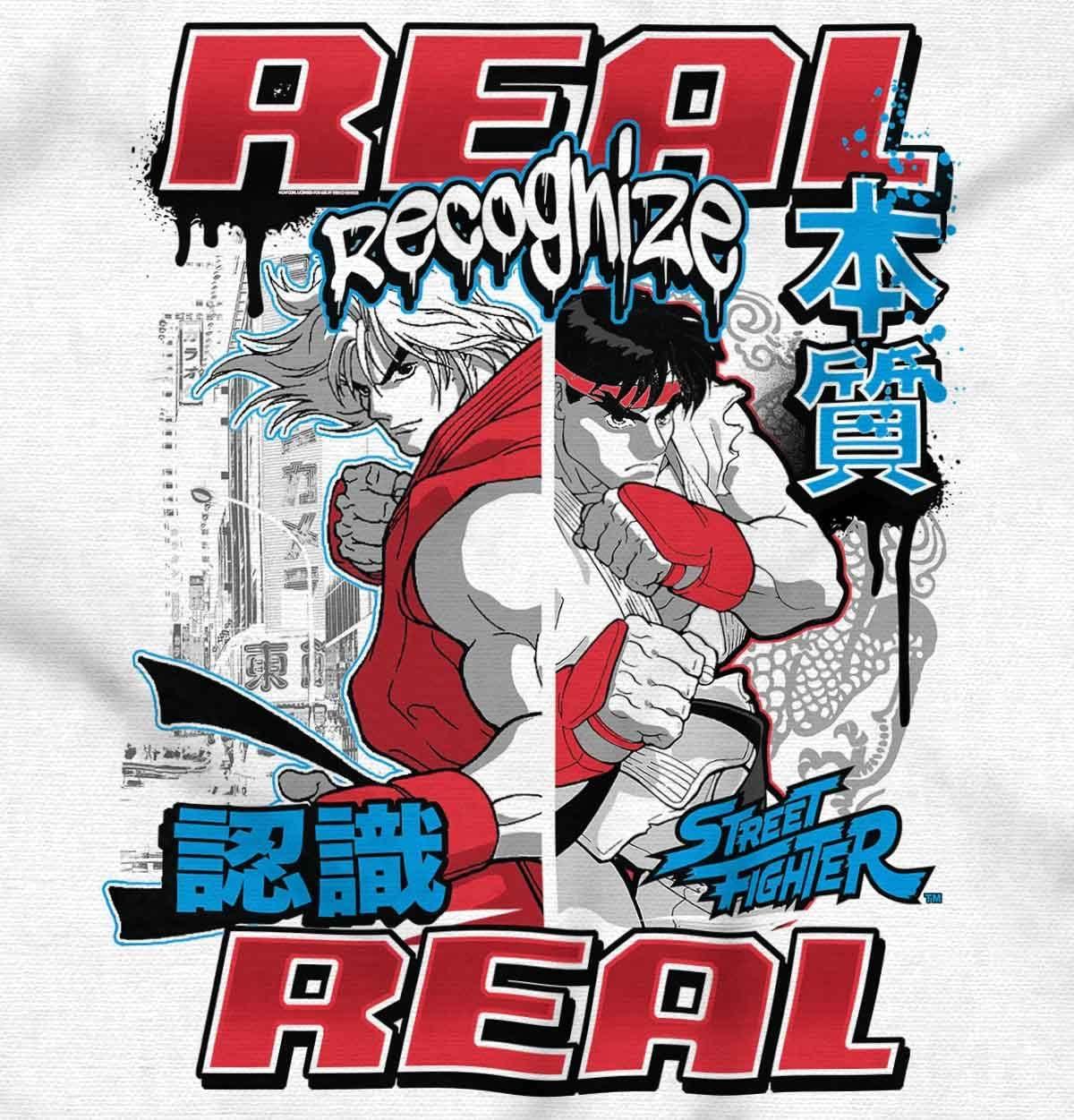 imageBrisco Brands Cool Kanji Street Fighter Retro Ryu Hoodie Sweatshirt Women MenWhite