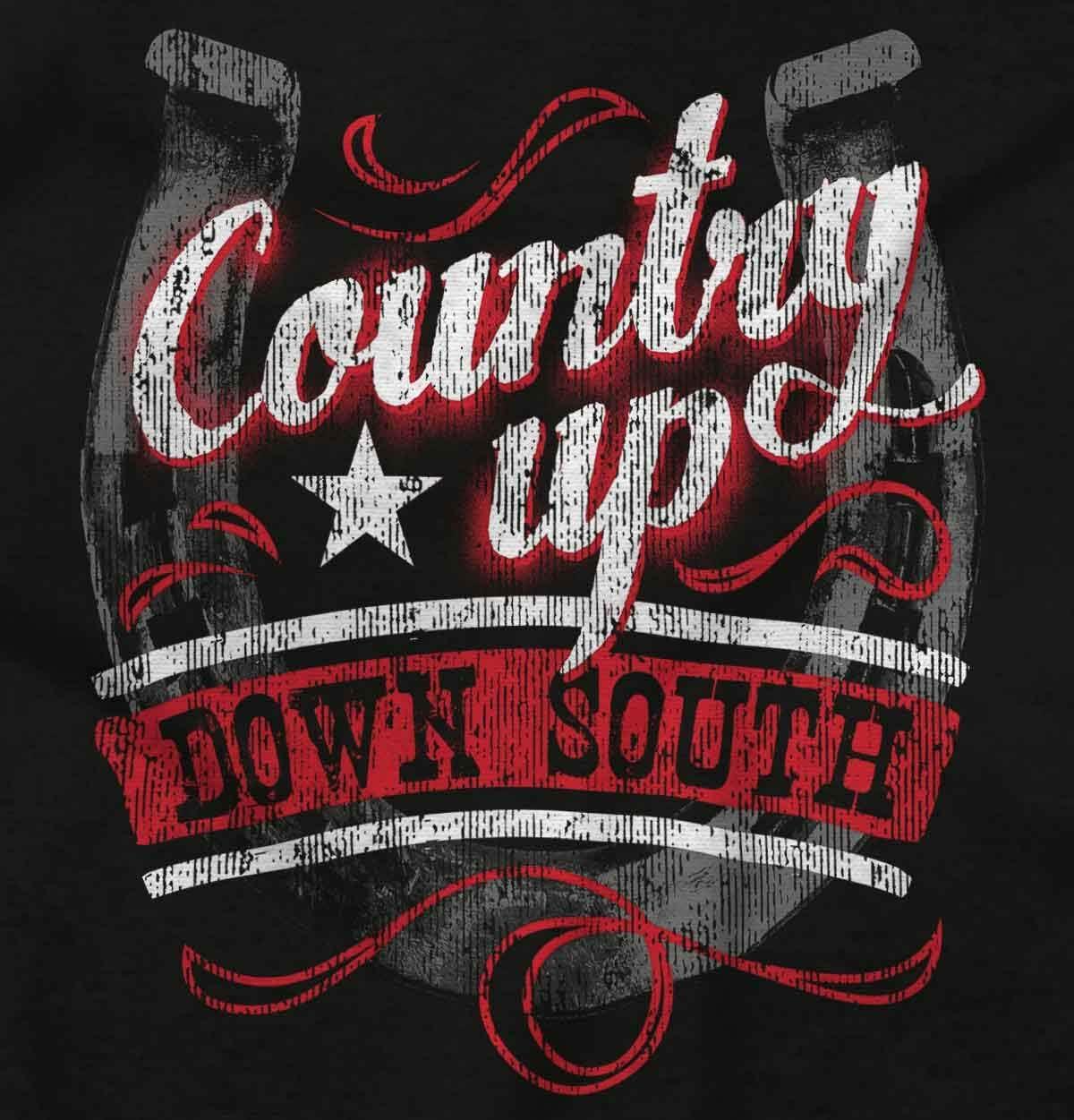imageBrisco Brands Country Down South Lucky Horse Shoe Hoodie Sweatshirt Women MenBlack