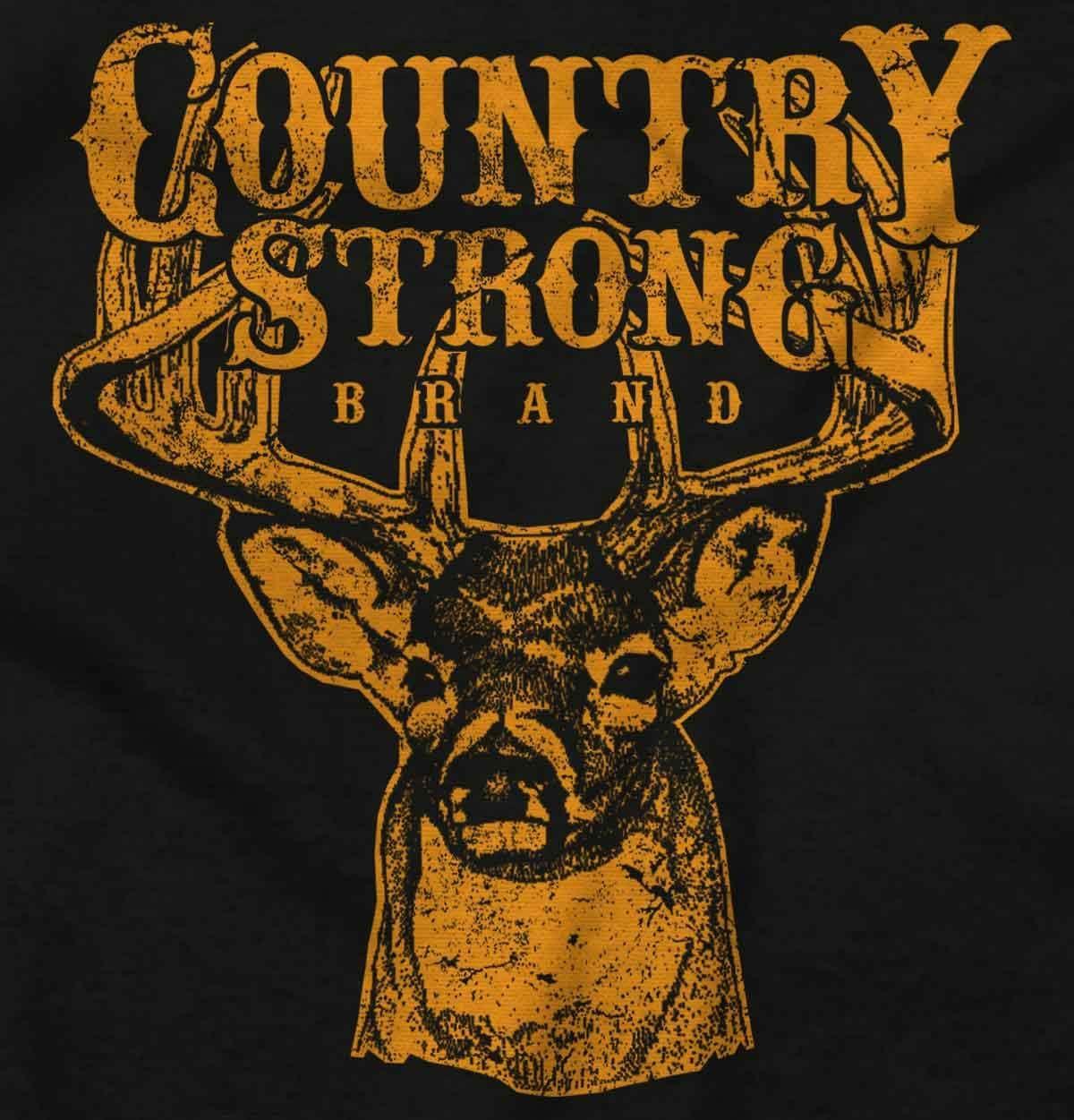 imageBrisco Brands Country Strong Buck Hoodie Sweatshirt Women MenBlack
