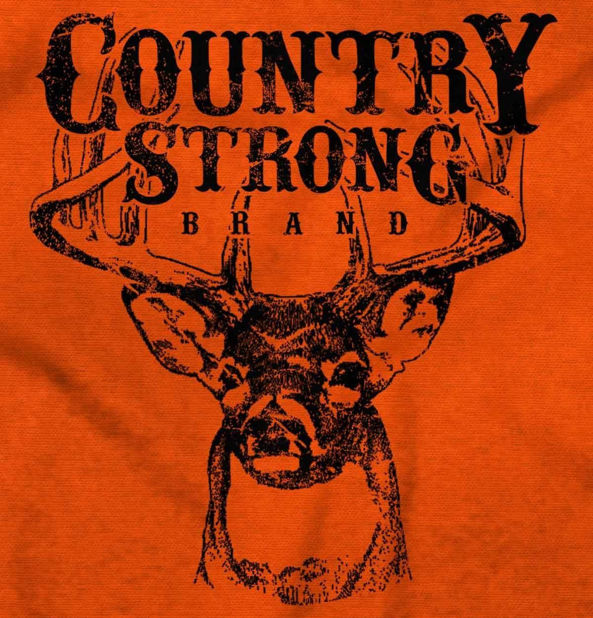 imageBrisco Brands Country Strong Buck Hoodie Sweatshirt Women MenOrange