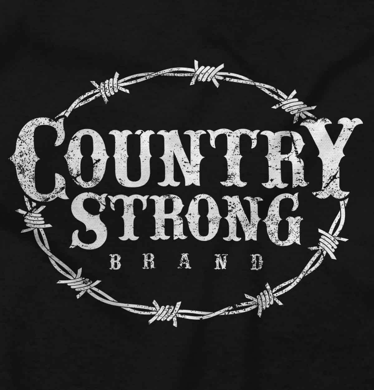 imageBrisco Brands Country Strong Logo Western Cowboy Graphic T Shirt Men or WomenBlack