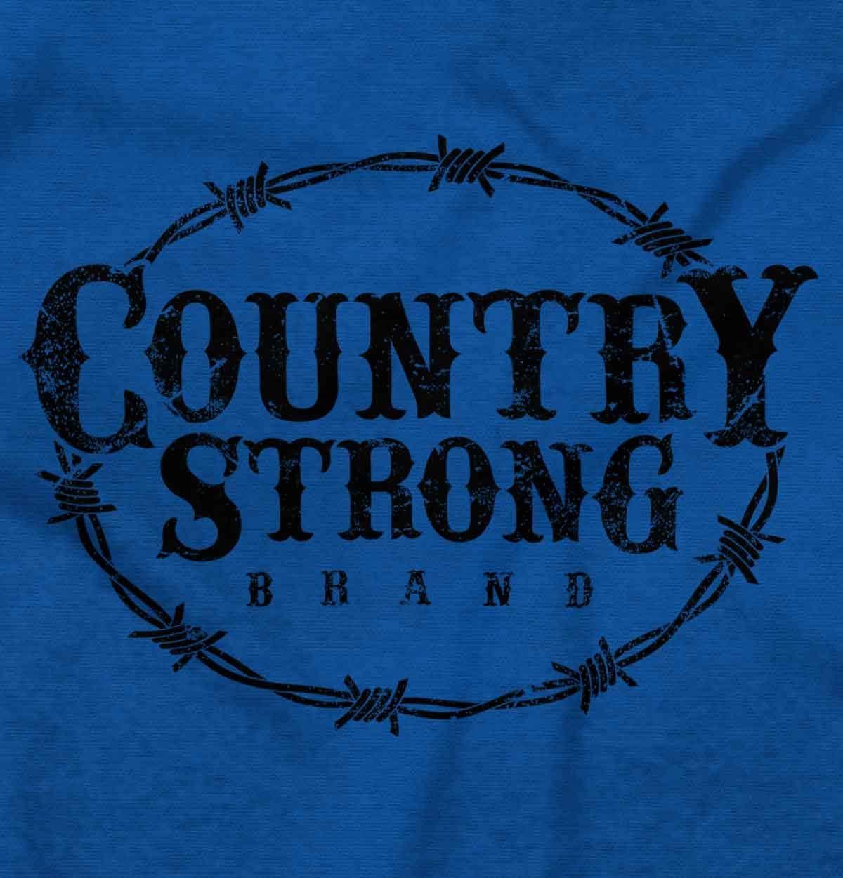 imageBrisco Brands Country Strong Logo Western Cowboy Graphic T Shirt Men or WomenRoyal