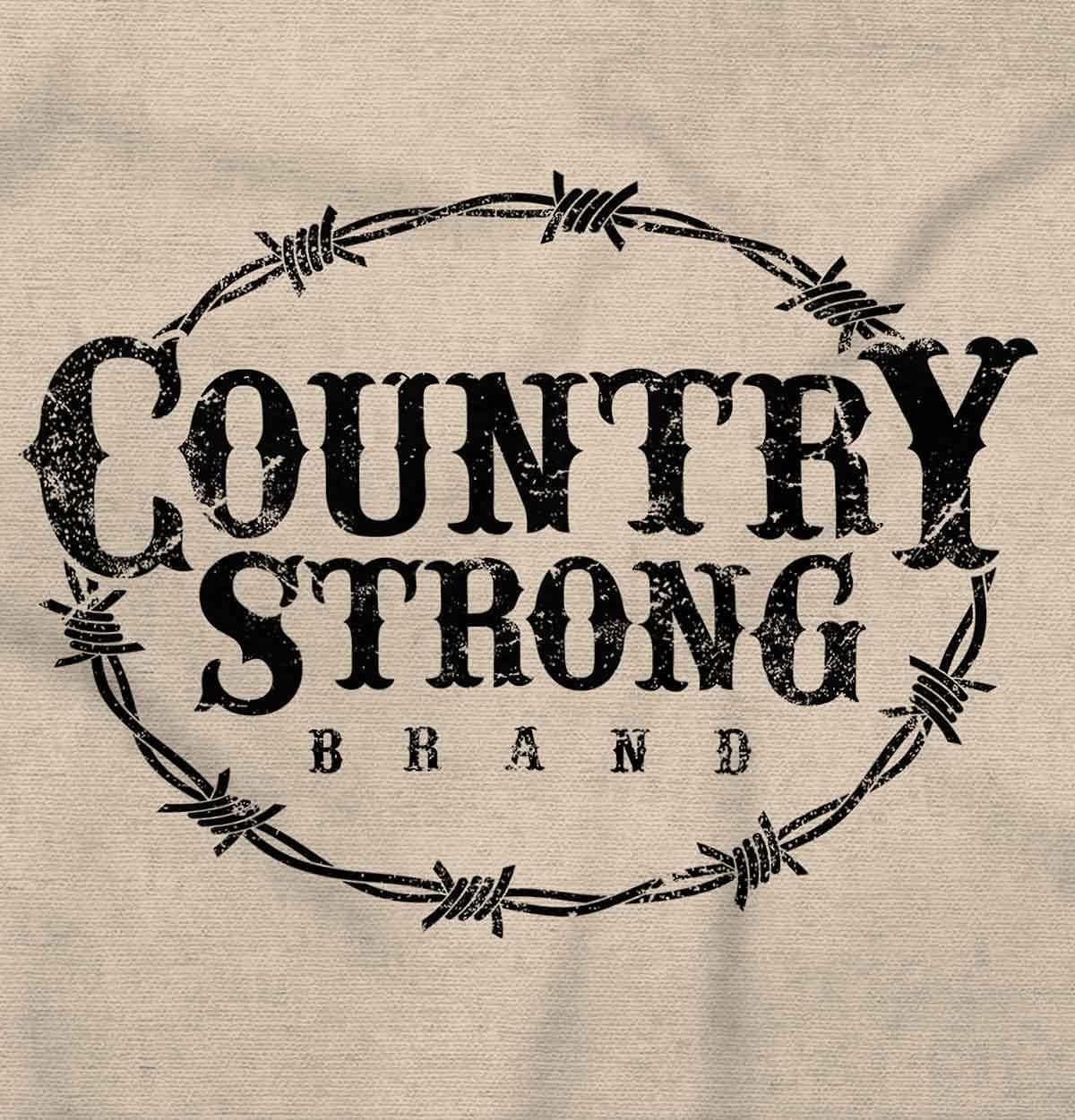 imageBrisco Brands Country Strong Logo Western Cowboy Graphic T Shirt Men or WomenSand