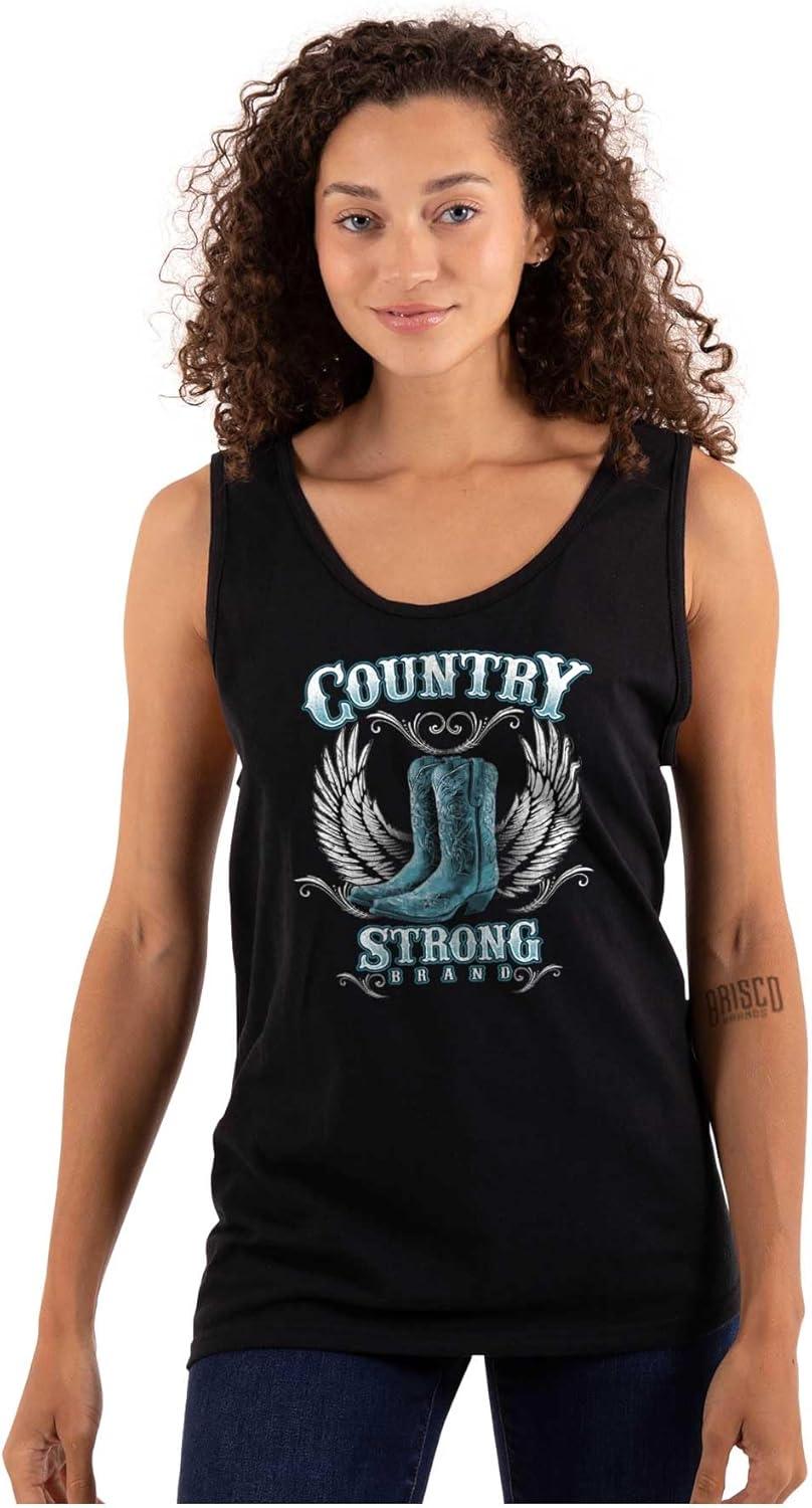 imageBrisco Brands Cowgirl Boots Southern Tank Top Tee Shirt WomenBlack