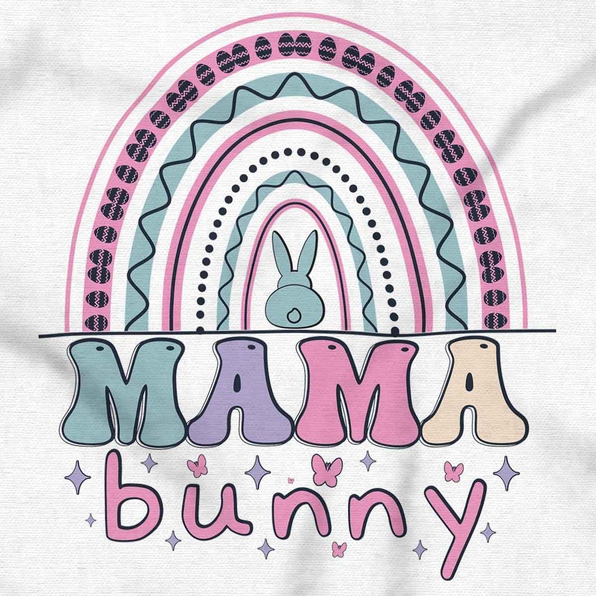 imageBrisco Brands Cute Spring Easter Egg Mama Bunny Womens Slim Fit Graphic TeeWhite