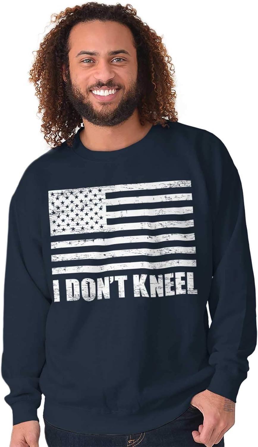 imageBrisco Brands Dont Kneel Anti Protest Patriotic Sweatshirt for Men or WomenNavy