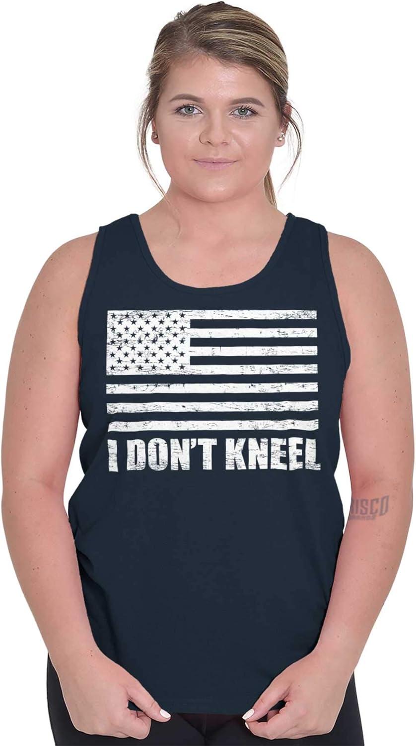 imageBrisco Brands Dont Kneel Anti Protest Patriotic Tank Top T Shirts Men WomenNavy