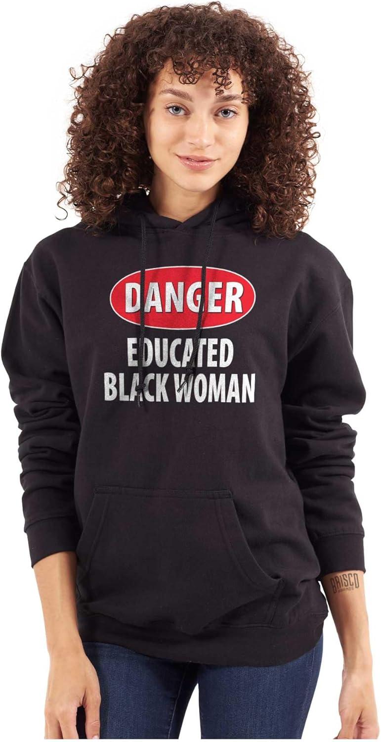 imageBrisco Brands Educated Black African American Woman Hoodie Sweatshirt WomenBlack