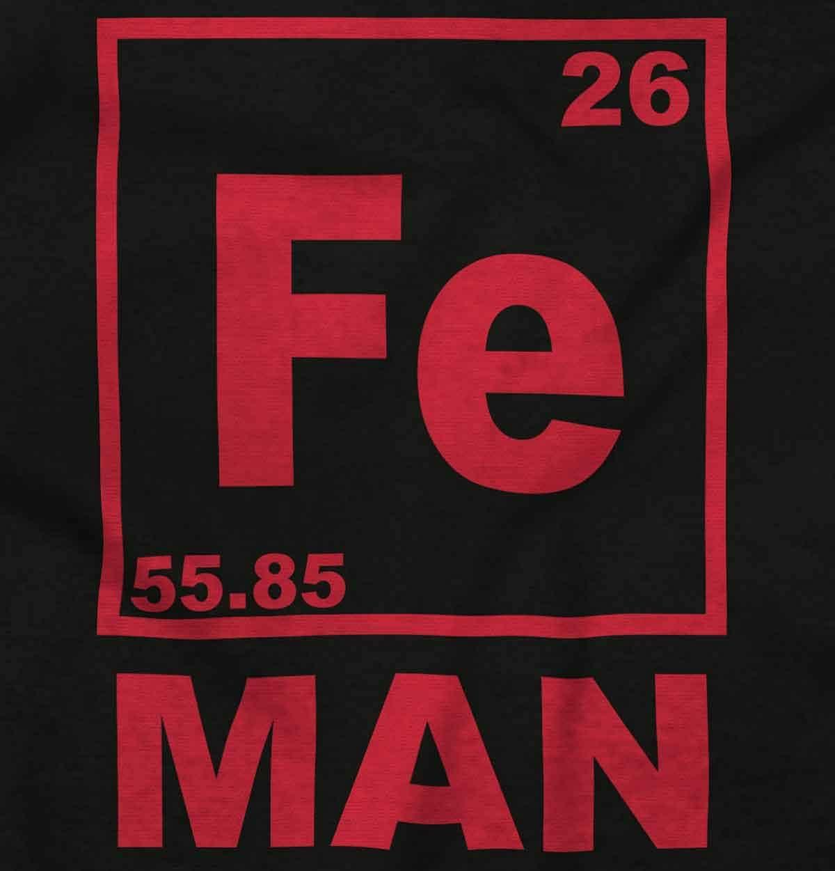 imageBrisco Brands Fe Iron Science Elements Superhero Hoodie Hooded Sweatshirt MenBlack