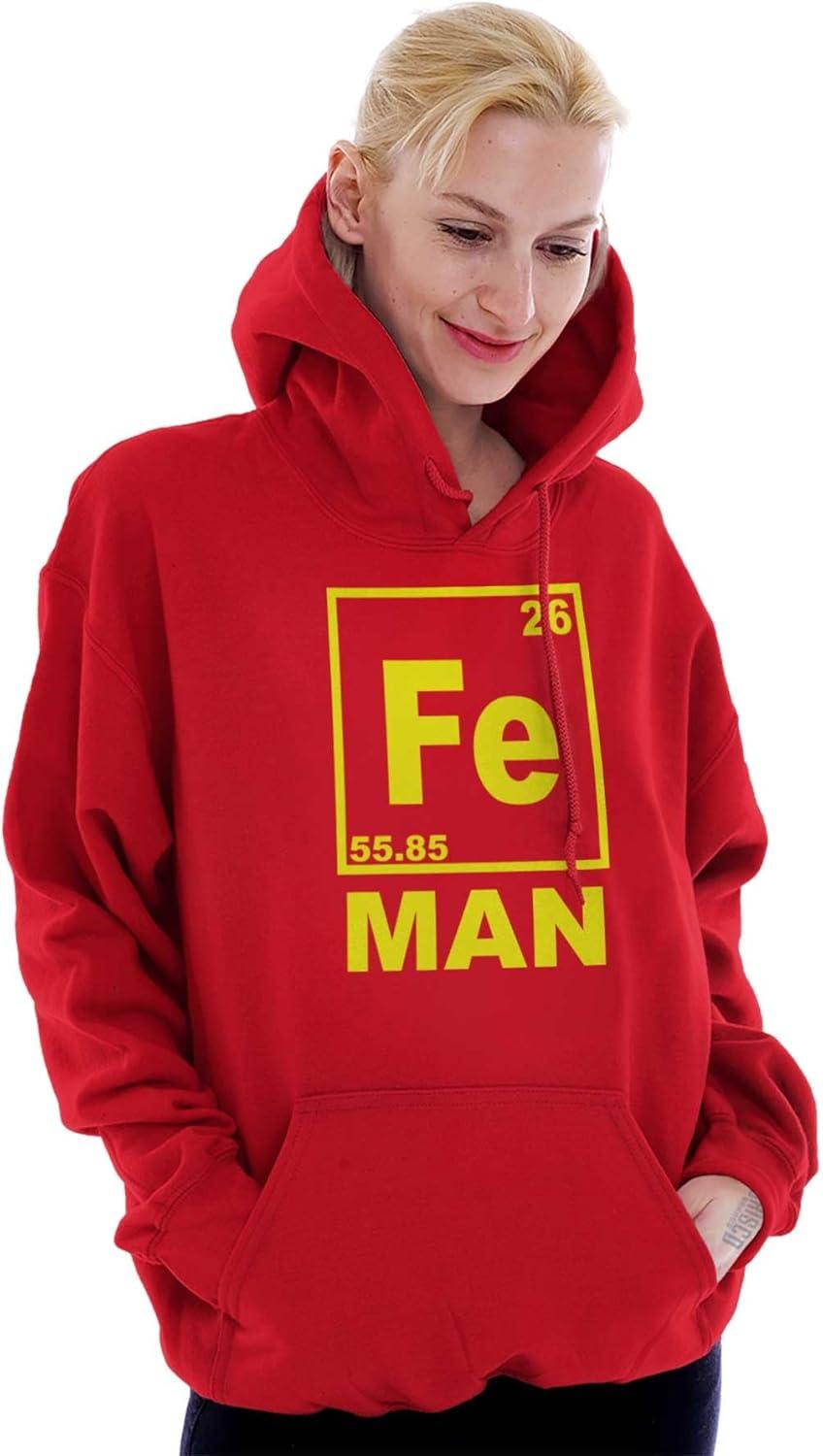 imageBrisco Brands Fe Iron Science Elements Superhero Hoodie Hooded Sweatshirt MenRed