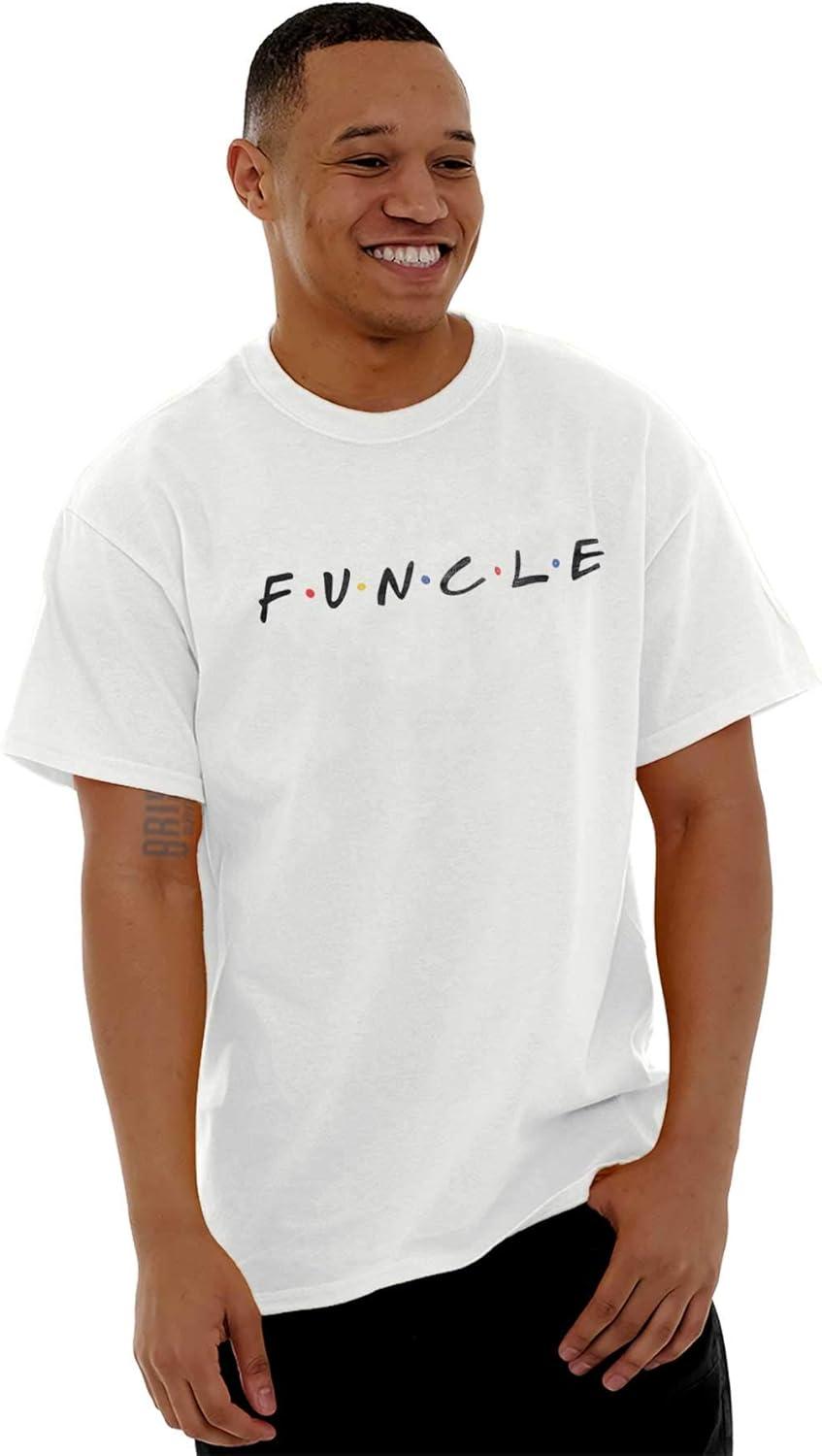 imageBrisco Brands Funcle Fun Uncle 90s TV Show Retro Mens Graphic T Shirt TeesWhite