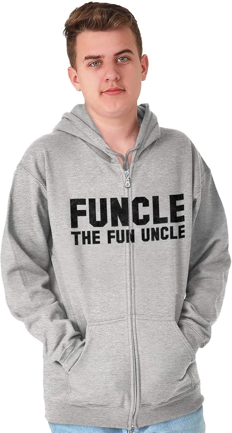 imageBrisco Brands Funcle the Fun Uncle Zip Up Hoodie Mens WomensSport Grey