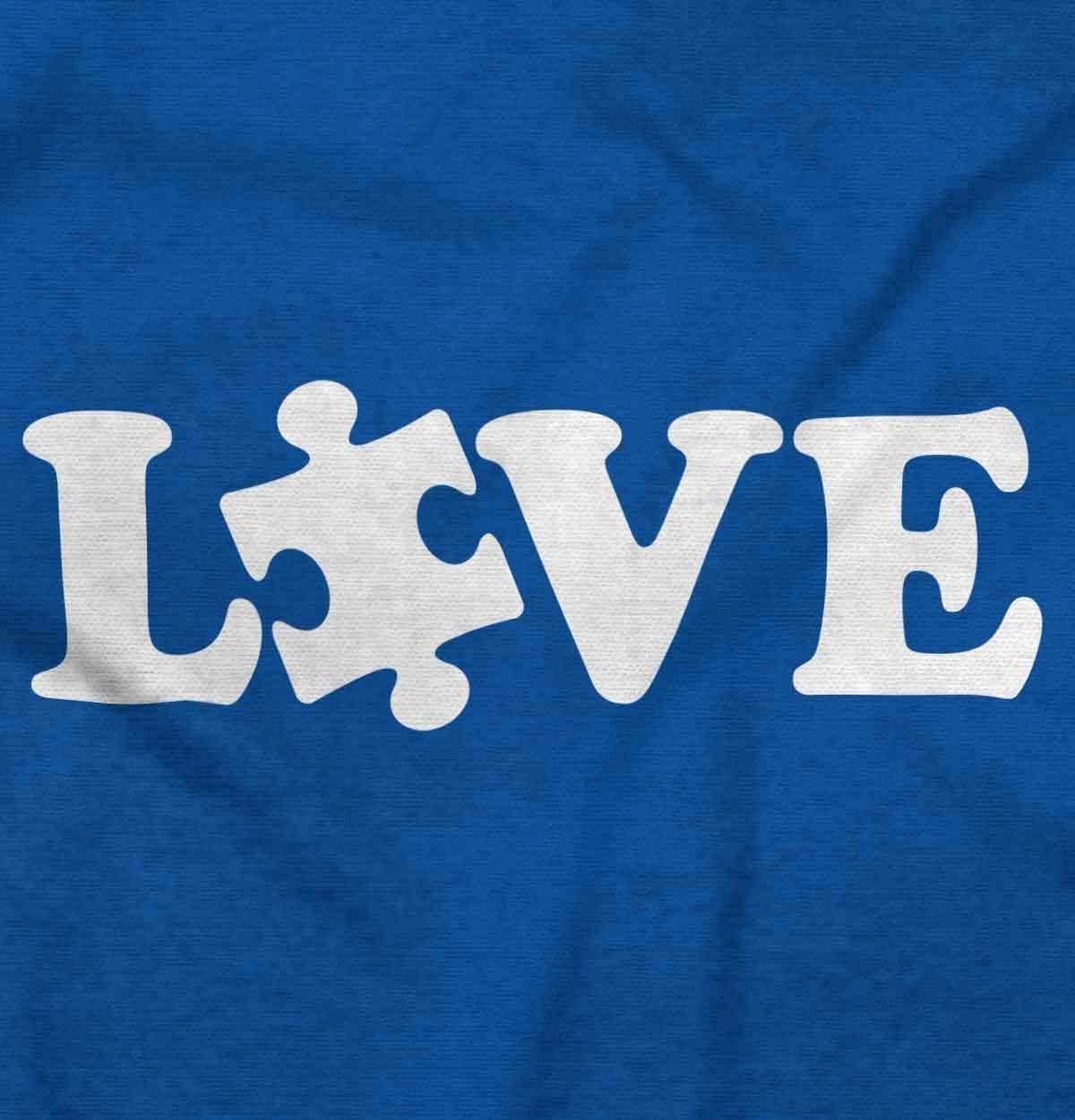 imageBrisco Brands Love Autism Awareness Puzzle Piece Sweatshirt for Men or WomenRoyal