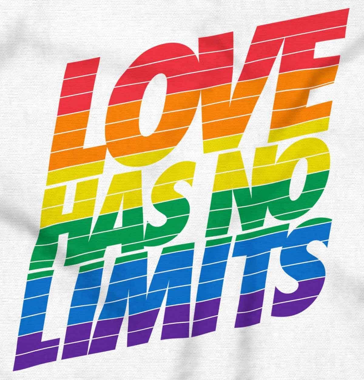 imageBrisco Brands Love Has No Limits Gay Pride Rainbow Hoodie Sweatshirt Women MenWhite