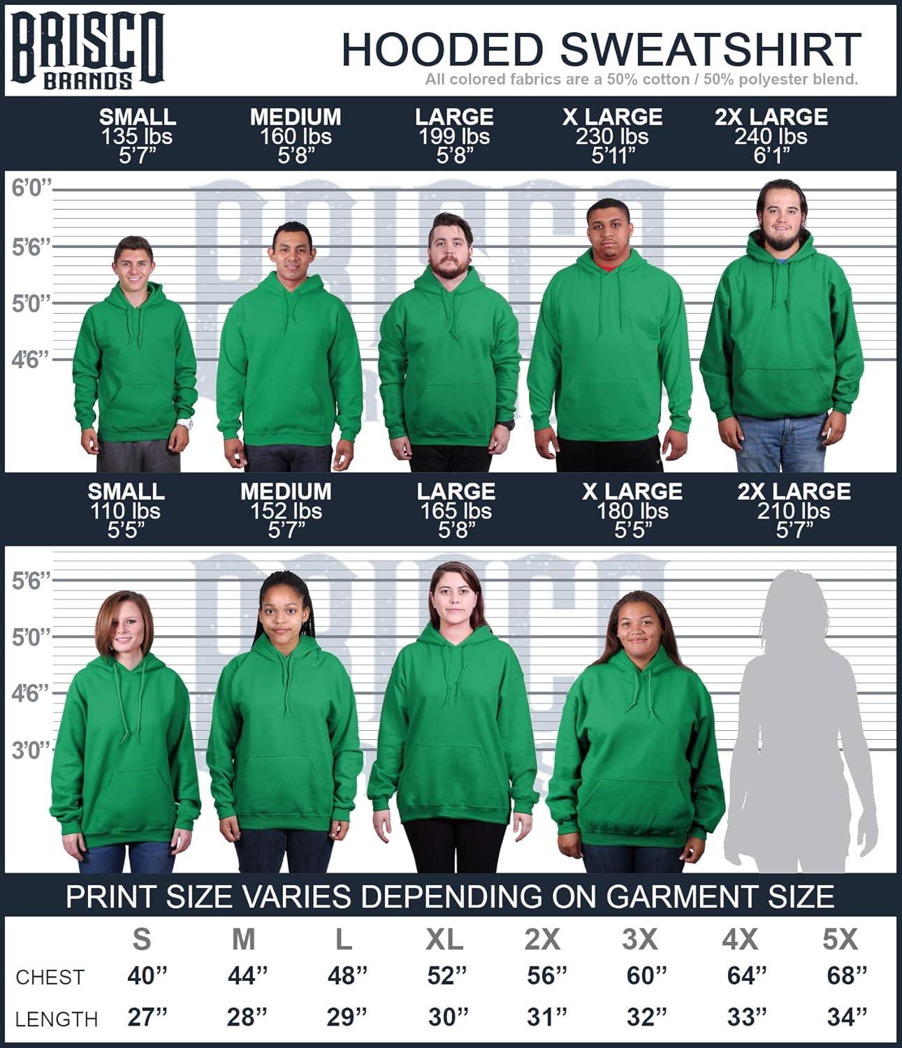 imageBrisco Brands Lucky 4 Leaf Clover St Patricks Day Hoodie Sweatshirt Women MenIrish Green
