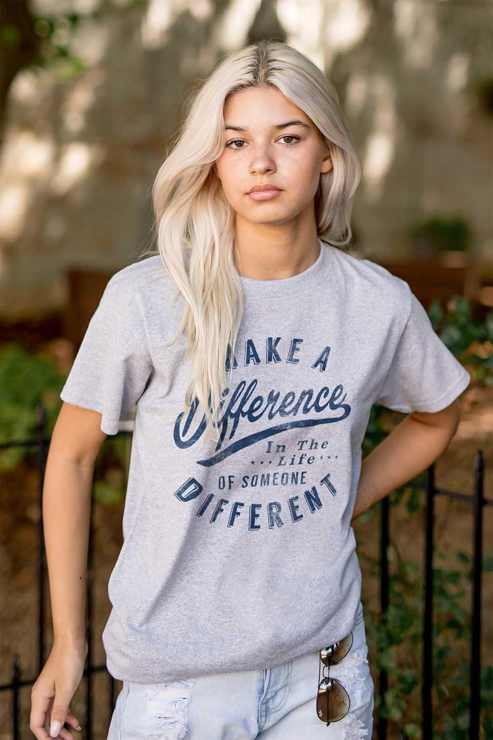imageBrisco Brands Make a Difference Autism Awareness Graphic T Shirt Men or WomenSport Grey