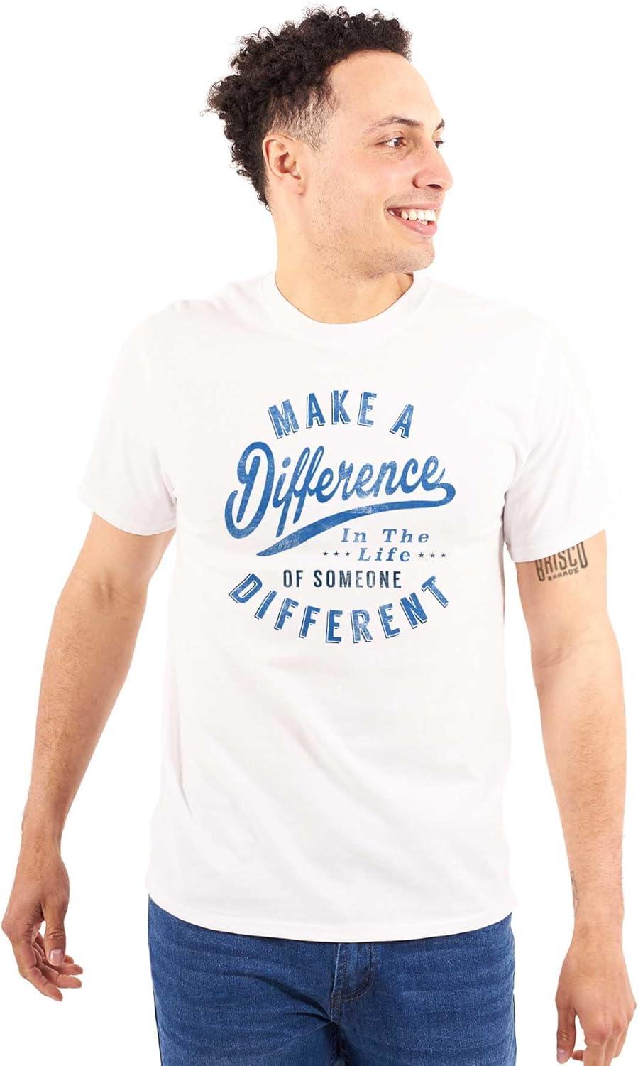 imageBrisco Brands Make a Difference Autism Awareness Graphic T Shirt Men or WomenWhite