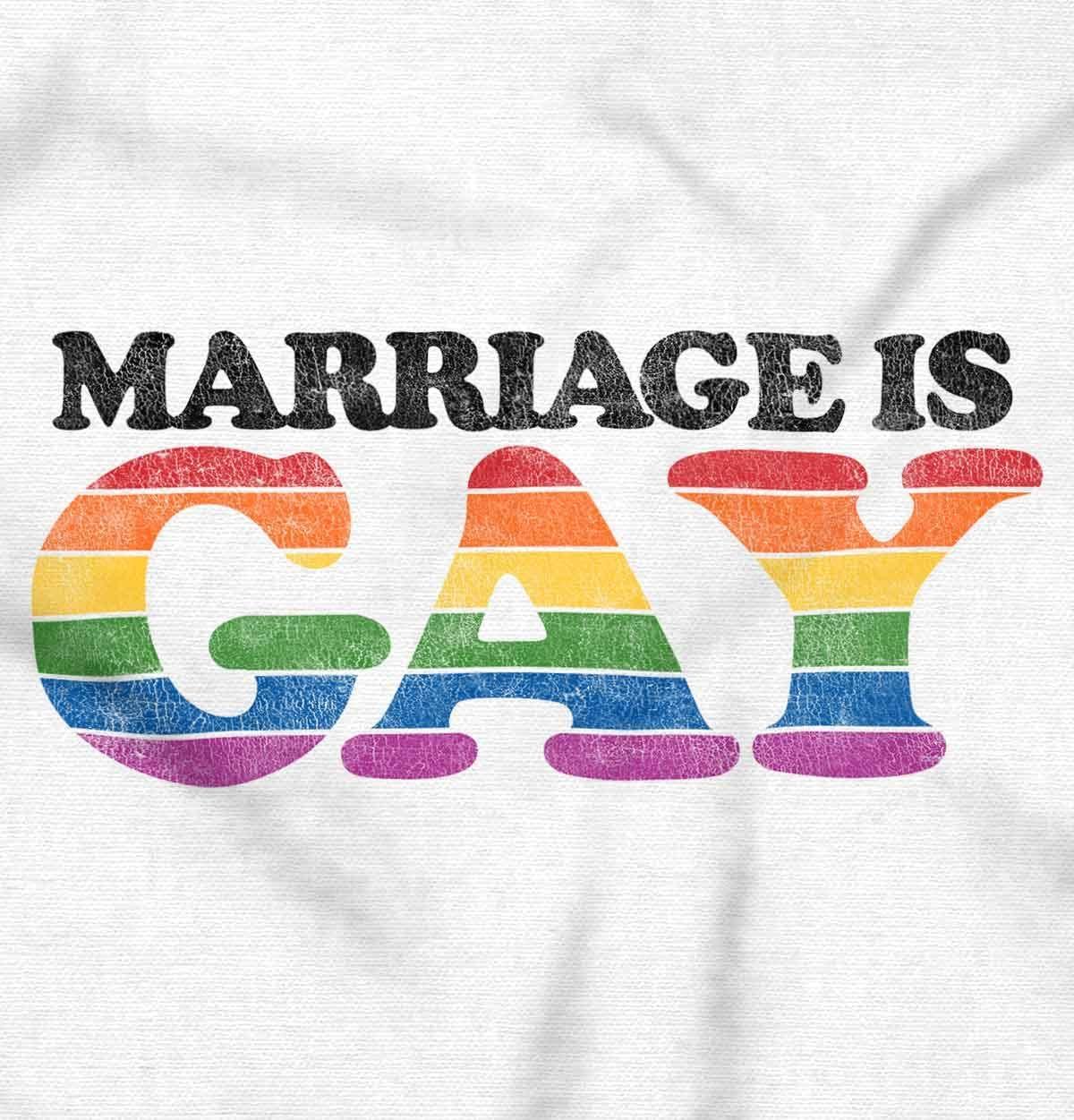 imageBrisco Brands Marriage Is Gay LGBTQ Rights Pride Hoodie Sweatshirt Women MenWhite