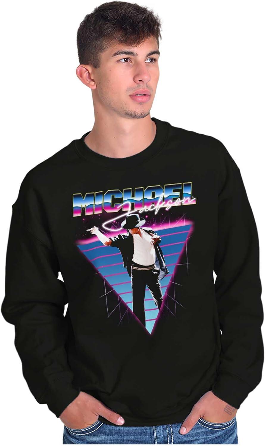 imageBrisco Brands Michael Jackson 80s Iconic Pop Pose Sweatshirt for Men or WomenBlack