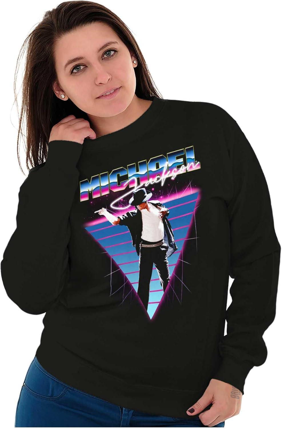 imageBrisco Brands Michael Jackson 80s Iconic Pop Pose Sweatshirt for Men or WomenBlack