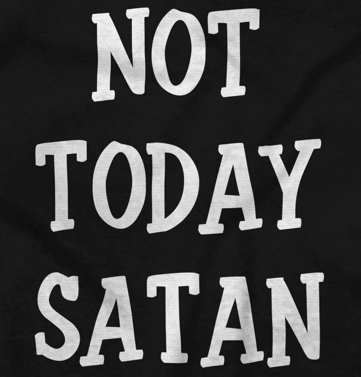 imageBrisco Brands Not Today Satan Funny Christian Hoodie Sweatshirt Women MenBlack