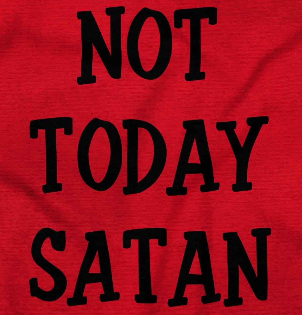 imageBrisco Brands Not Today Satan Funny Christian Hoodie Sweatshirt Women MenRed