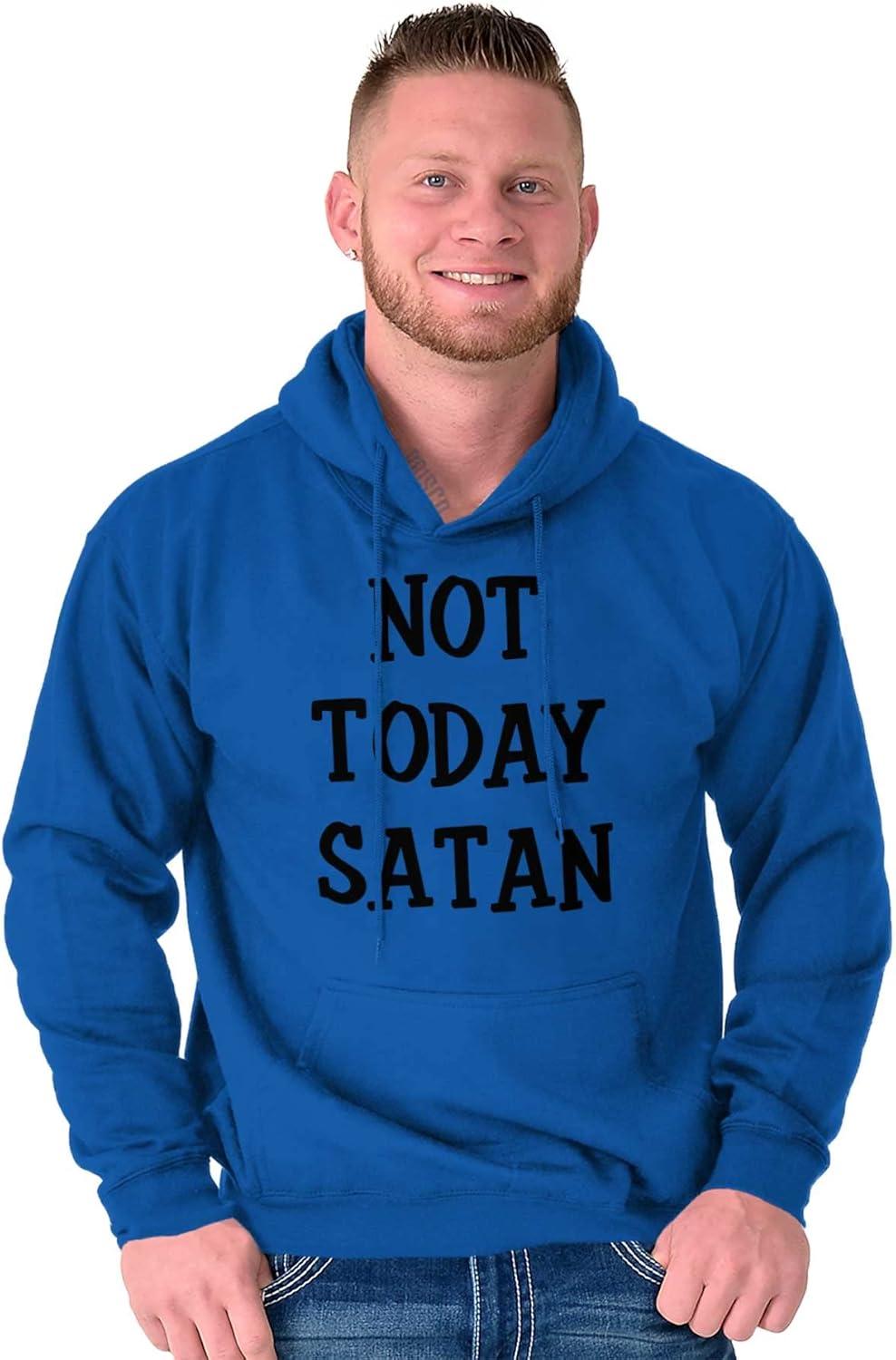 imageBrisco Brands Not Today Satan Funny Christian Hoodie Sweatshirt Women MenRoyal