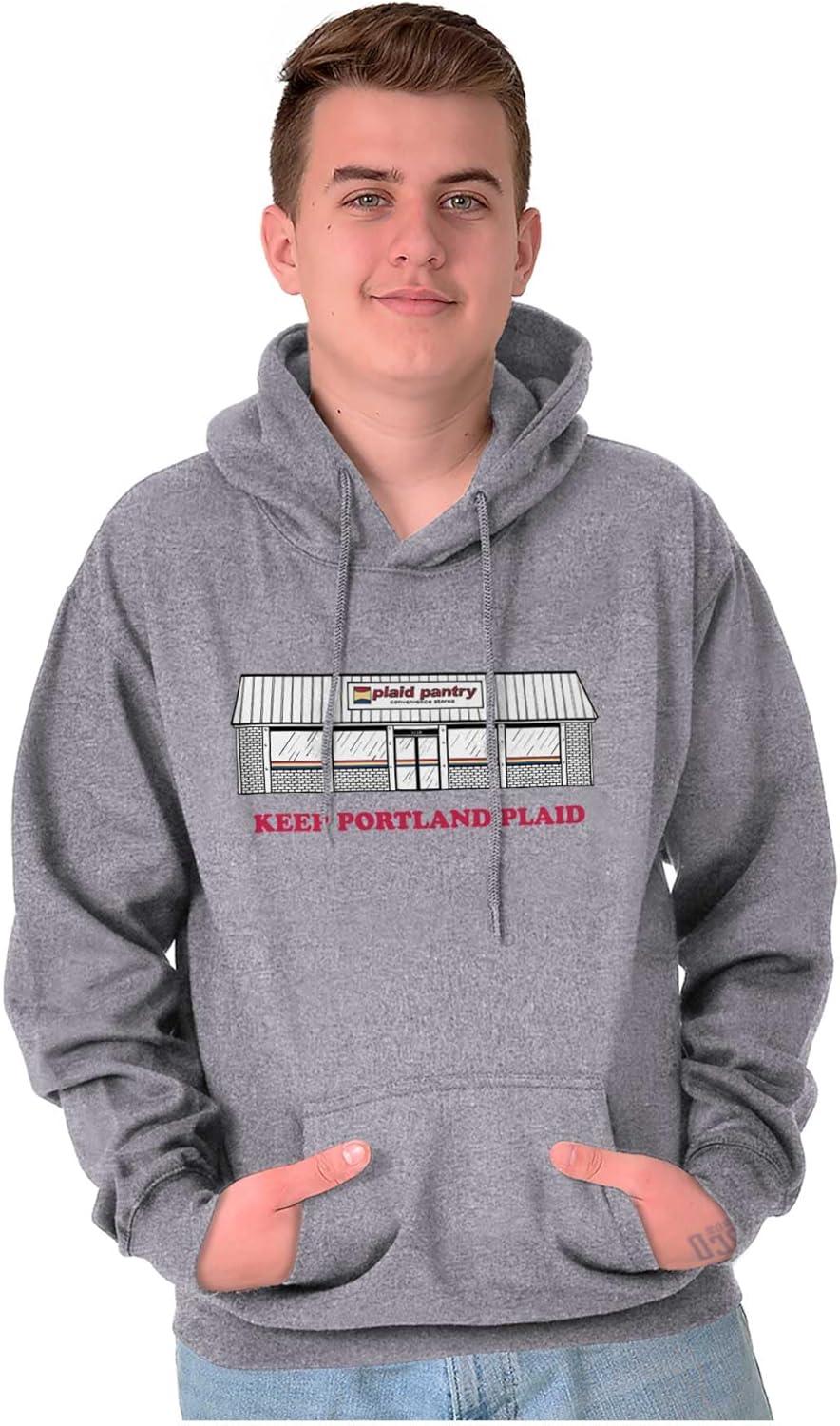 imageBrisco Brands Plaid Pantry Keep Portland Plaid Hoodie Sweatshirt Women MenSport Grey