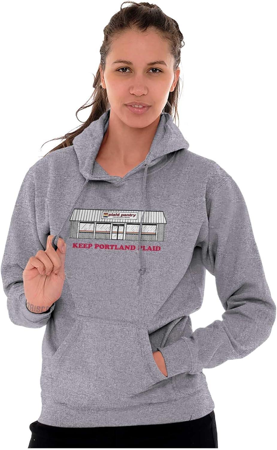 imageBrisco Brands Plaid Pantry Keep Portland Plaid Hoodie Sweatshirt Women MenSport Grey