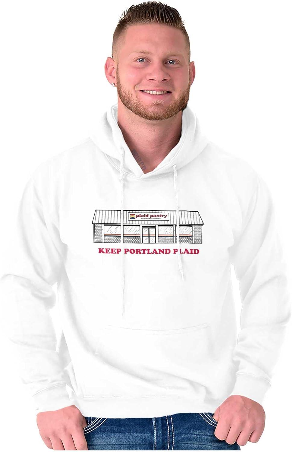 imageBrisco Brands Plaid Pantry Keep Portland Plaid Hoodie Sweatshirt Women MenWhite