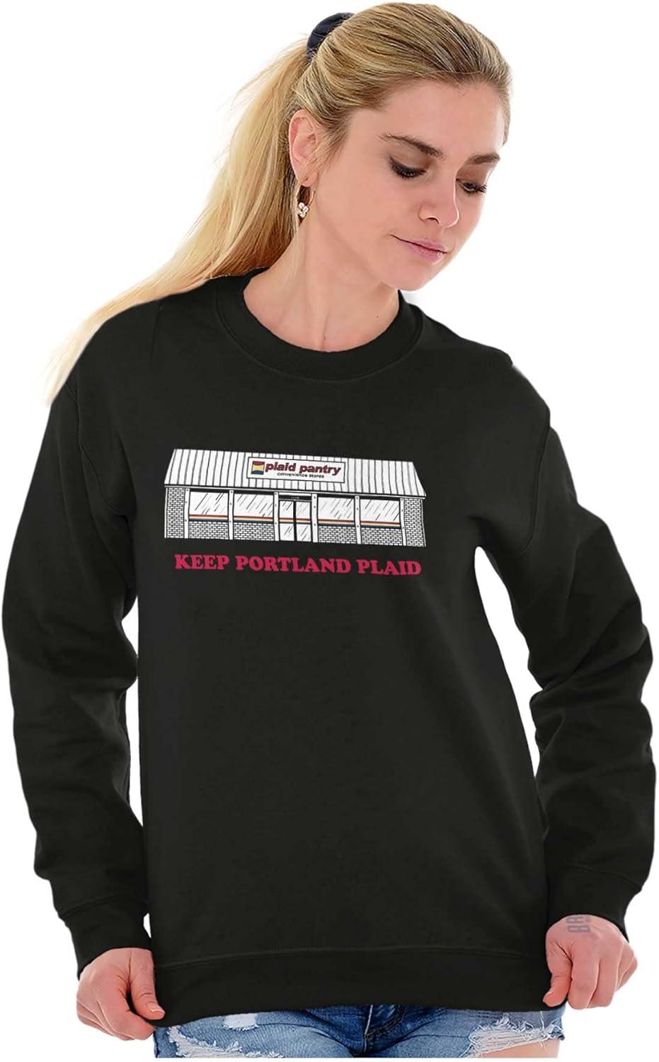 imageBrisco Brands Plaid Pantry Keep Portland Plaid Sweatshirt for Men or WomenBlack
