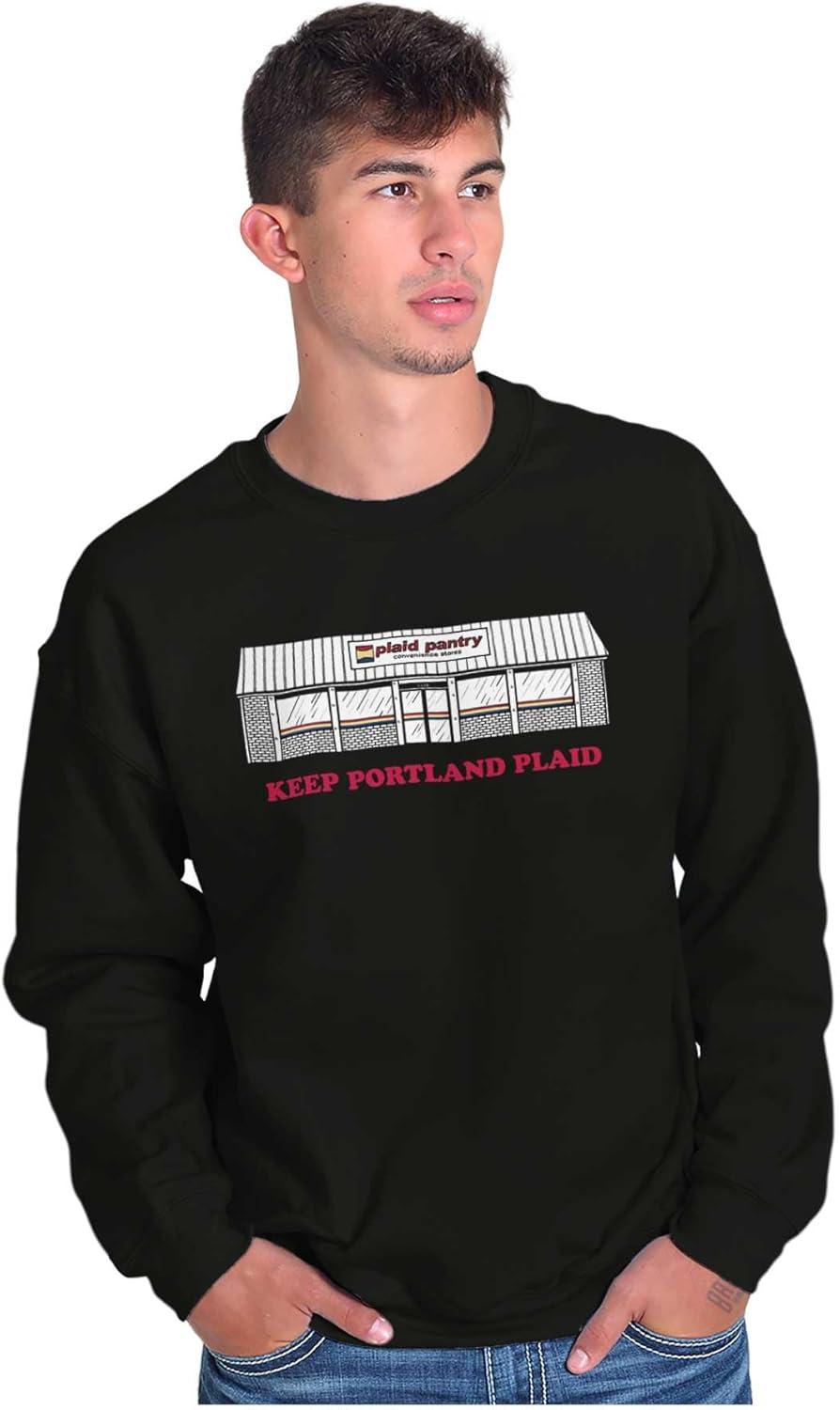 imageBrisco Brands Plaid Pantry Keep Portland Plaid Sweatshirt for Men or WomenBlack