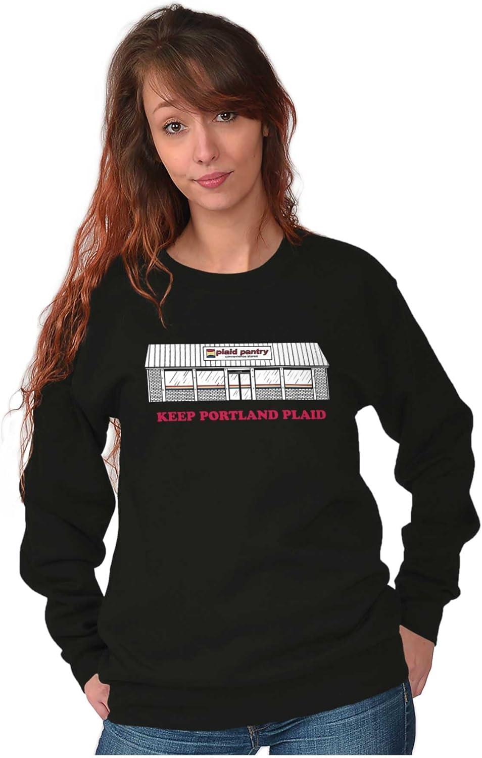 imageBrisco Brands Plaid Pantry Keep Portland Plaid Sweatshirt for Men or WomenBlack
