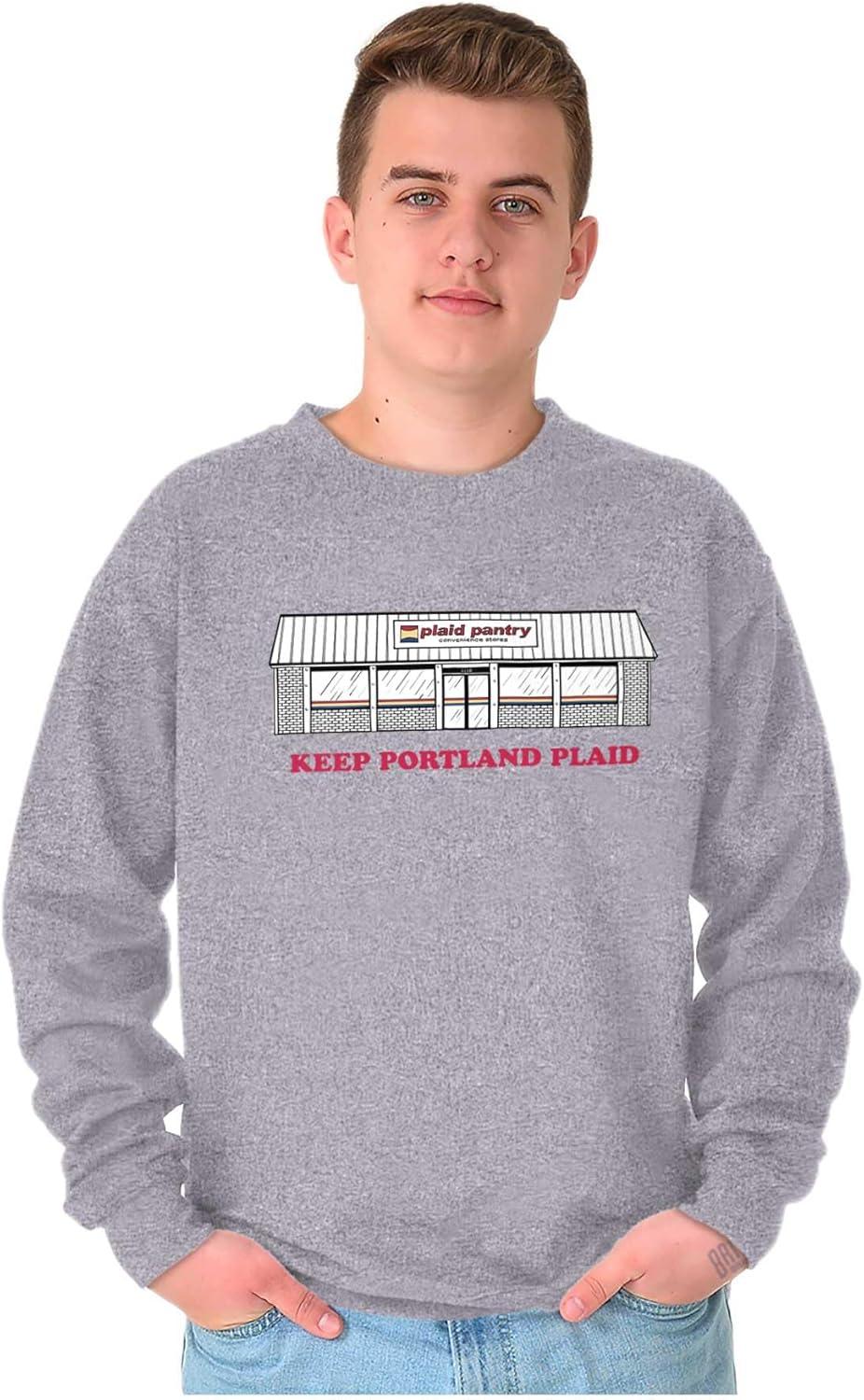 imageBrisco Brands Plaid Pantry Keep Portland Plaid Sweatshirt for Men or WomenSport Grey